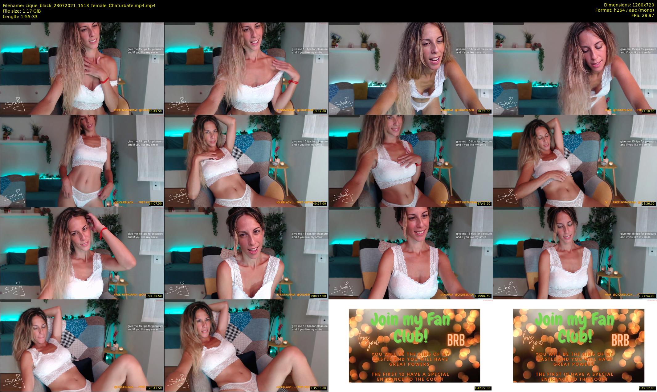 cique_black — 116 minute Chaturbate female cam show recording, 720p, Jul 23, 2021