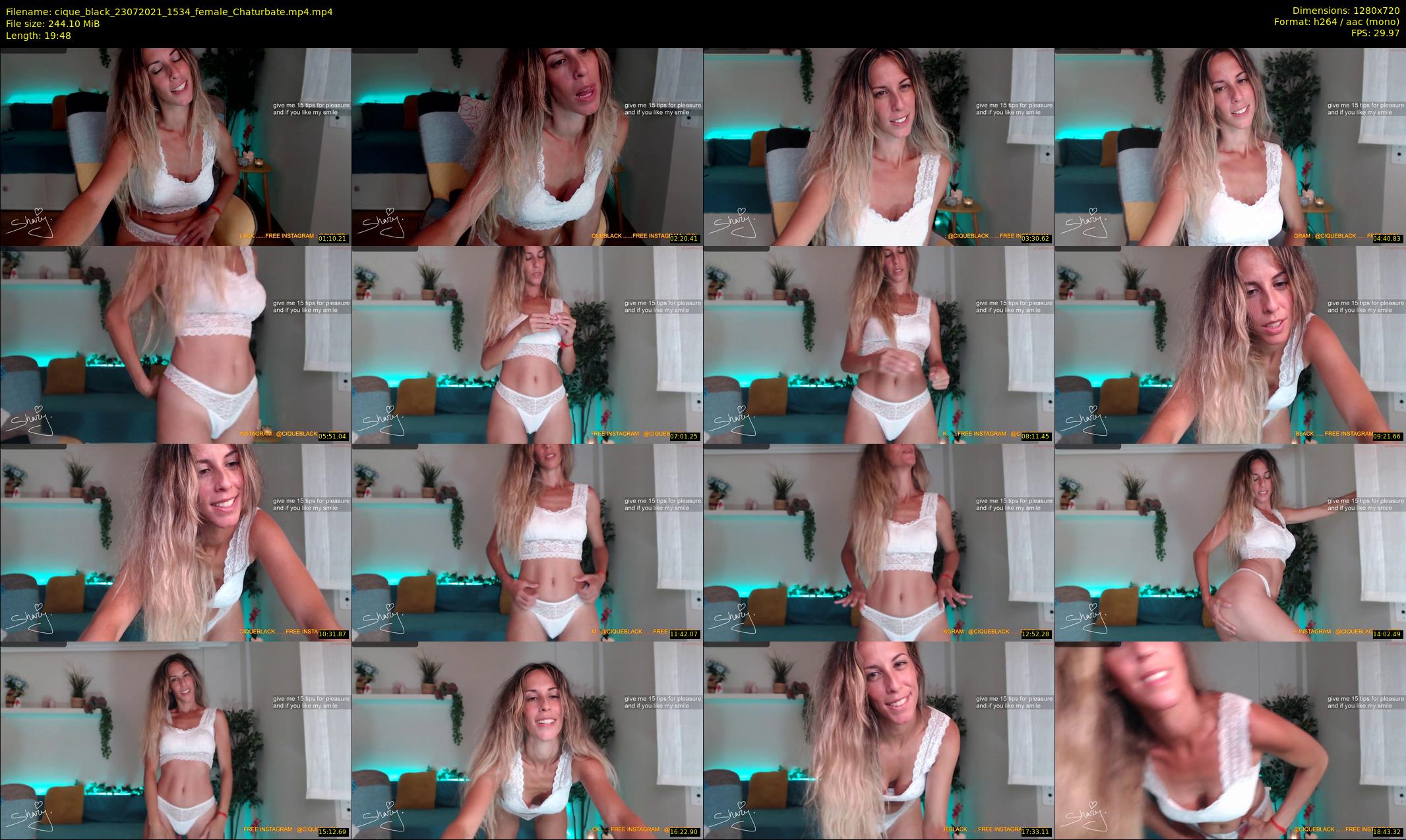 cique_black — 20 minute Chaturbate female cam show recording, 720p, Jul 23, 2021