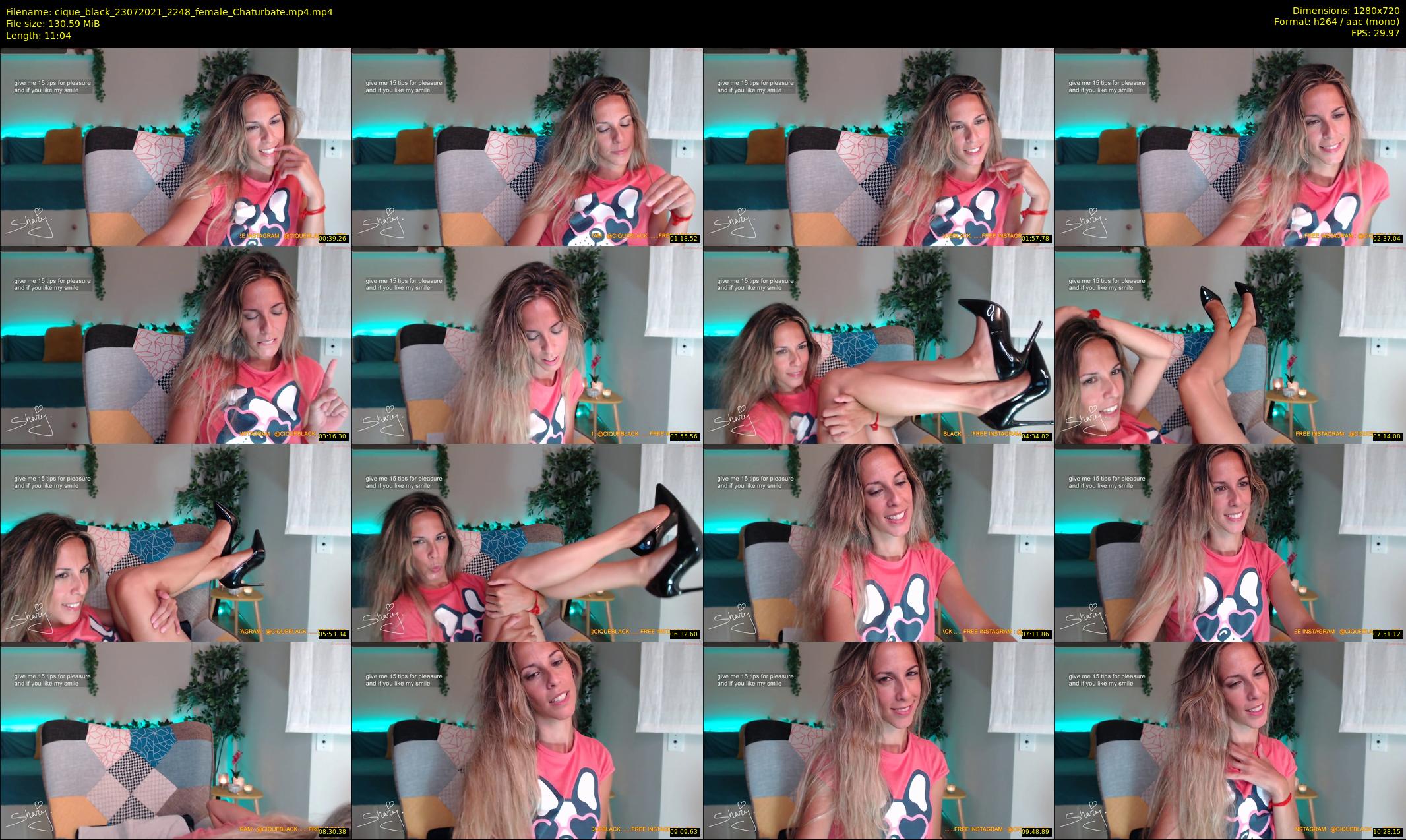 cique_black — 12 minute Chaturbate female cam show recording, 720p, Jul 23, 2021