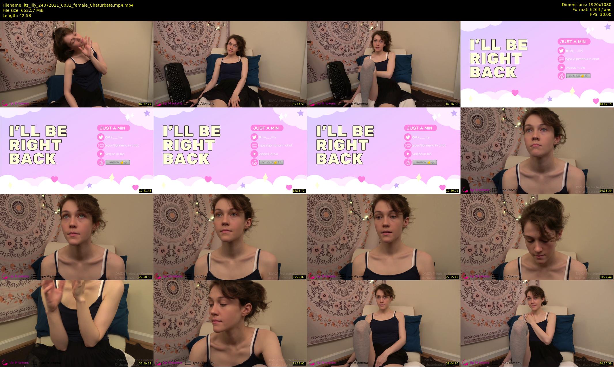 its_lily — 43 minute Chaturbate female cam show recording, 1080p, Jul 24, 2021