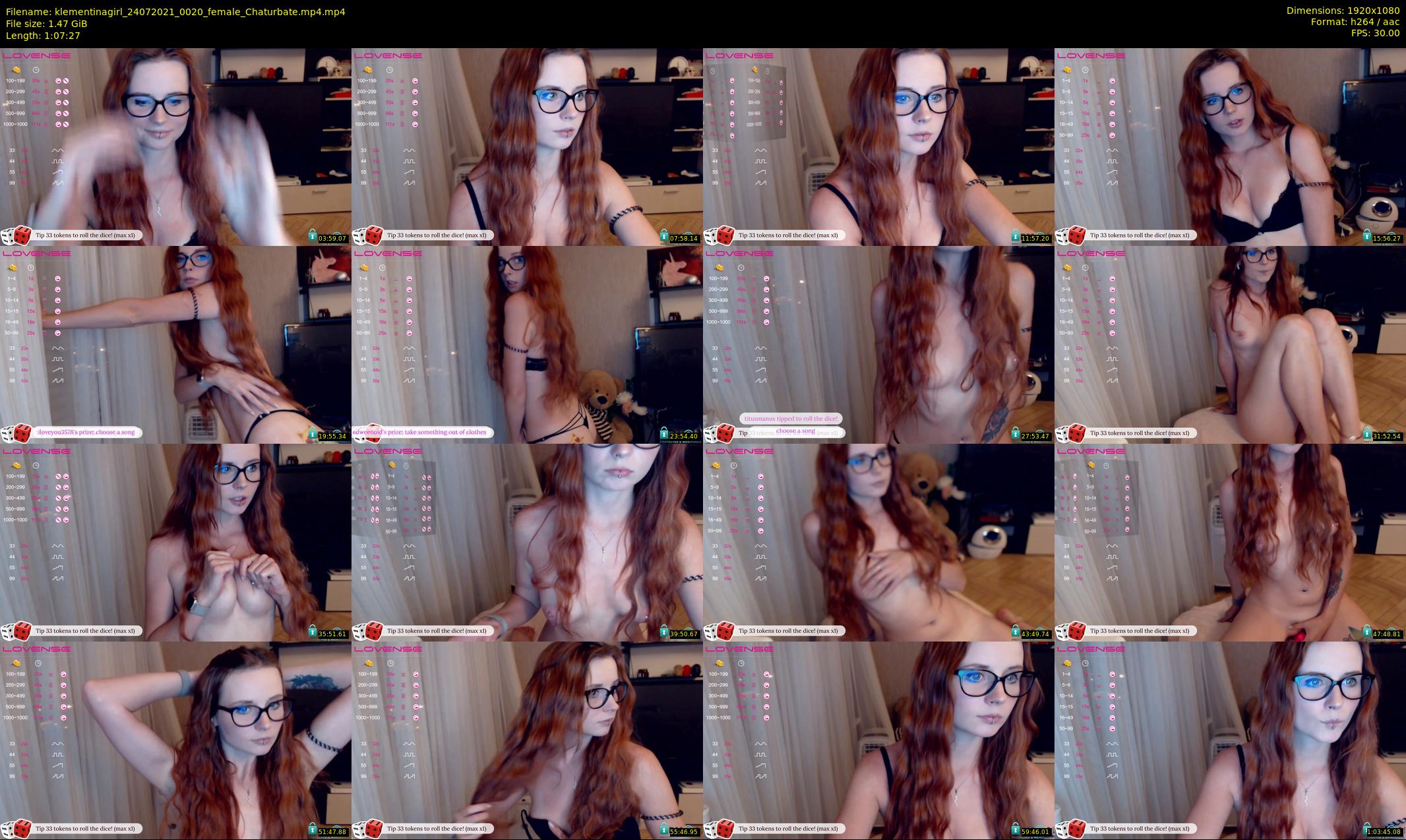 klementinagirl — 68 minute Chaturbate female cam show recording, 1080p, Jul 24, 2021