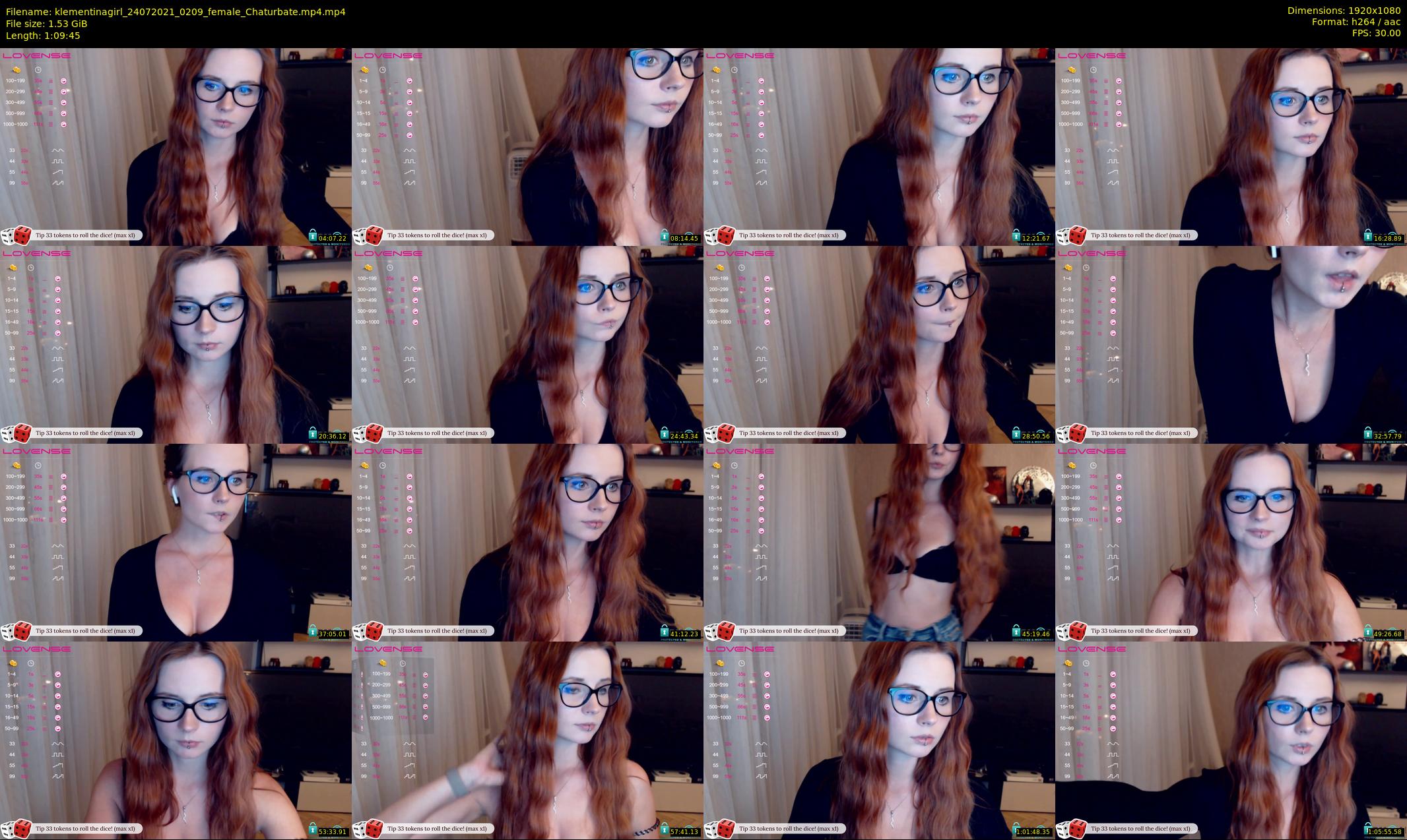 klementinagirl — 70 minute Chaturbate female cam show recording, 1080p, Jul 24, 2021