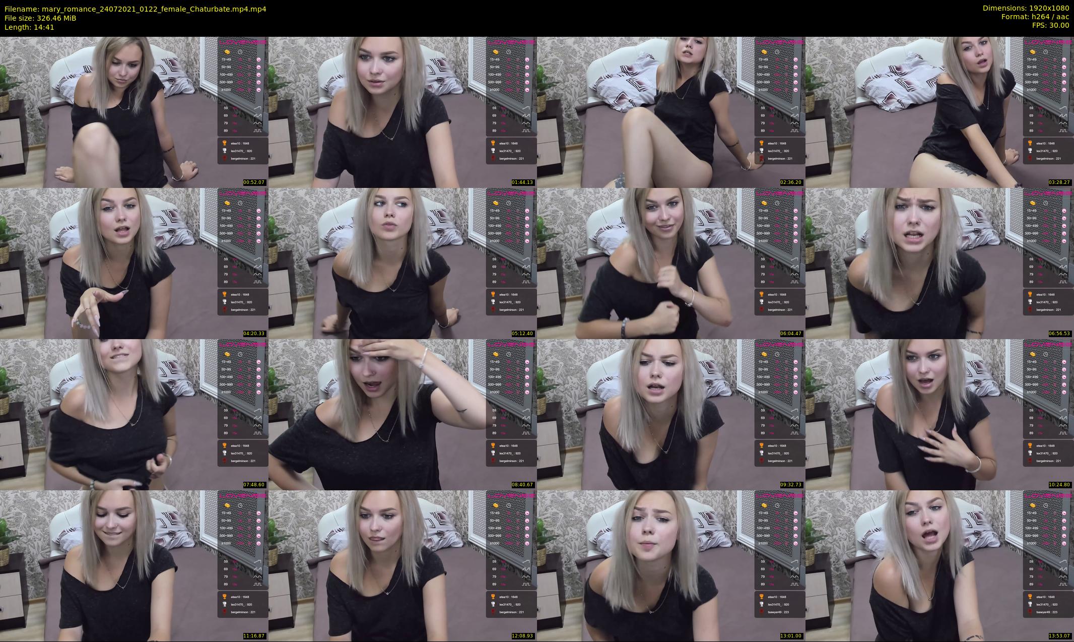 mary_romance — 15 minute Chaturbate female cam show recording, 1080p, Jul 24, 2021