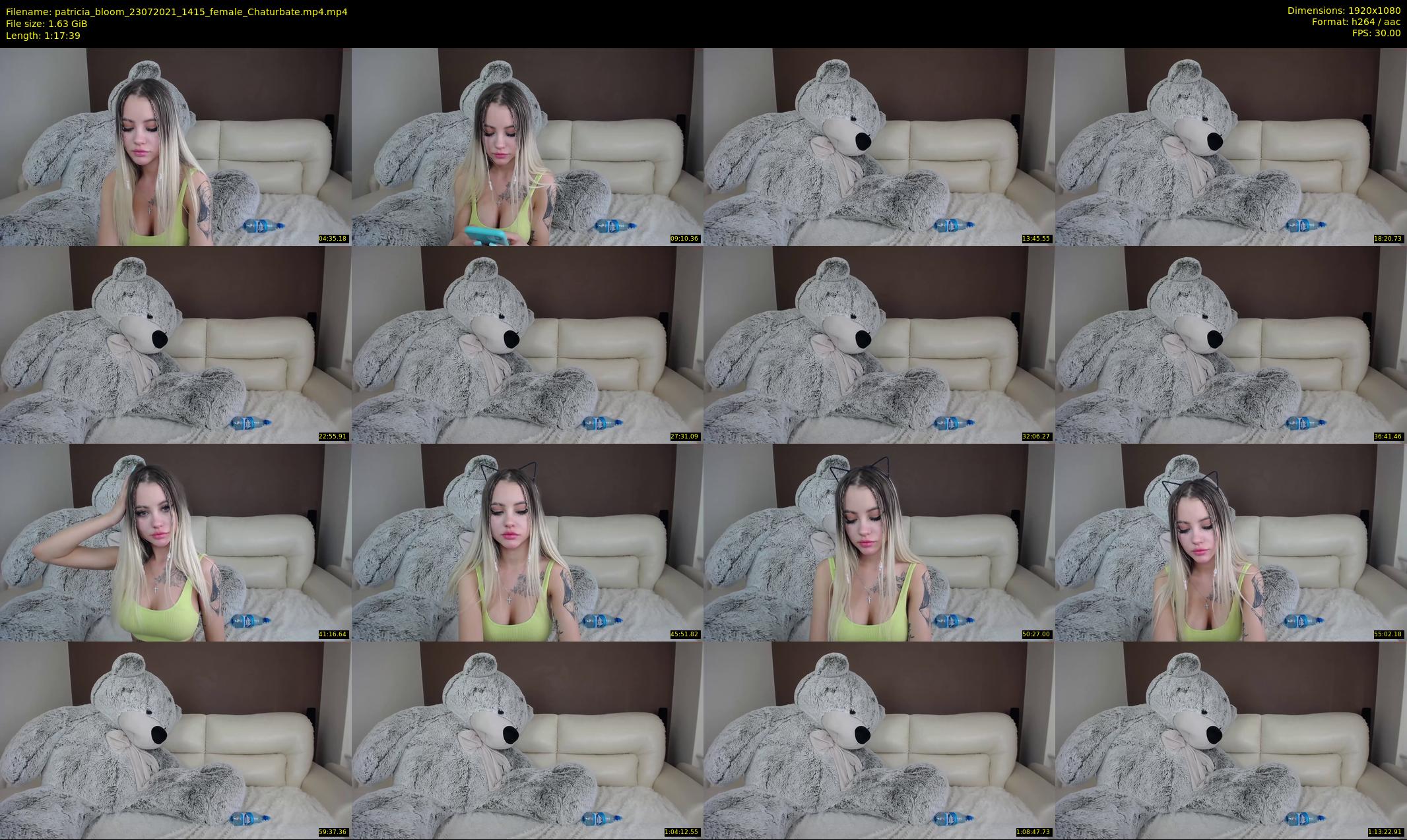 patricia_bloom — 78 minute Chaturbate female cam show recording, 1080p, Jul 23, 2021