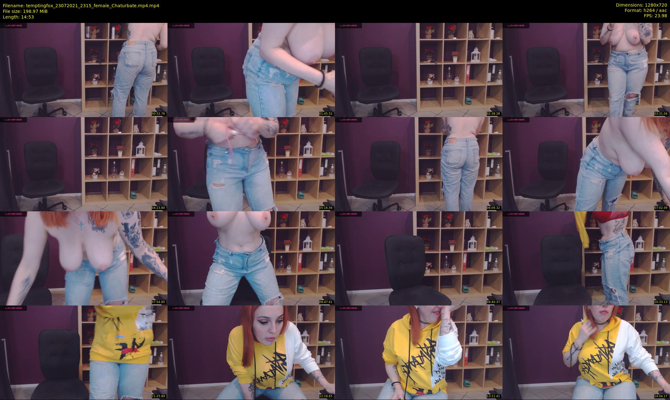 temptingfox — 15 minute Chaturbate female cam show recording, 720p, Jul 23, 2021