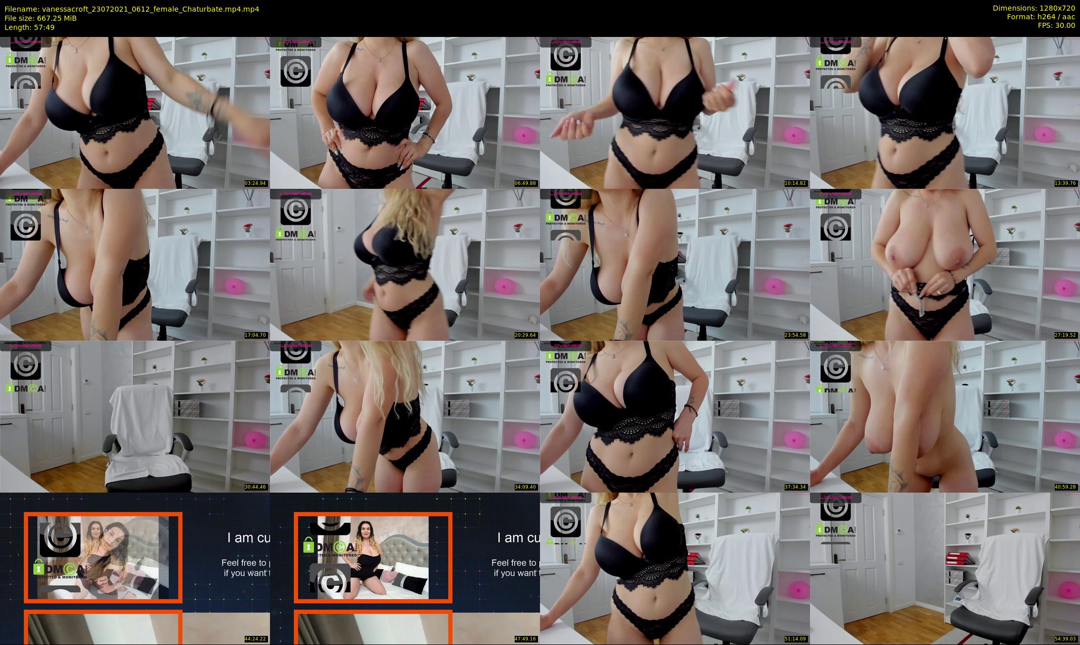vanessacroft — 58 minute Chaturbate female cam show recording, 720p, Jul 23, 2021