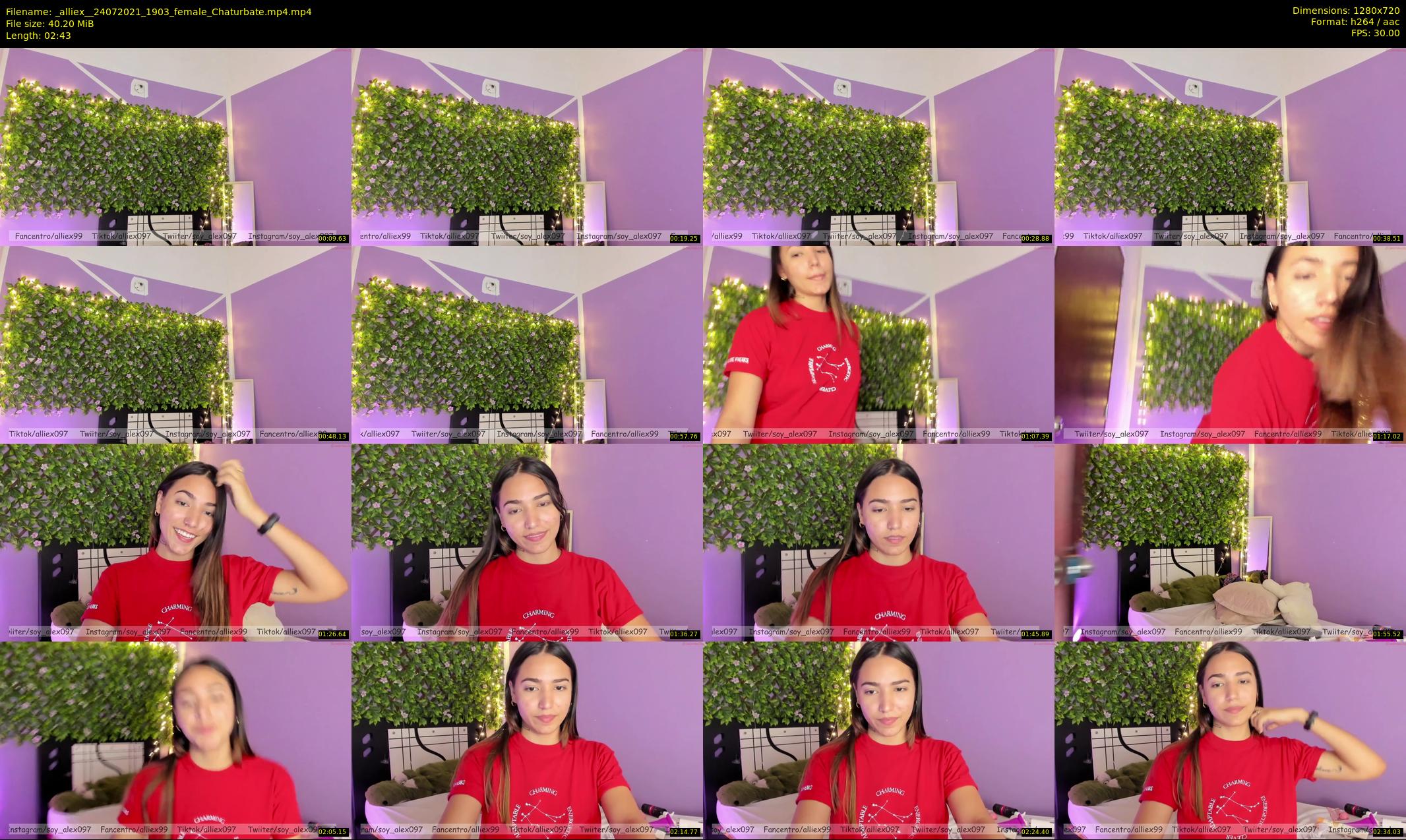_alliex_ — 3 minute Chaturbate female cam show recording, 720p, Jul 24, 2021