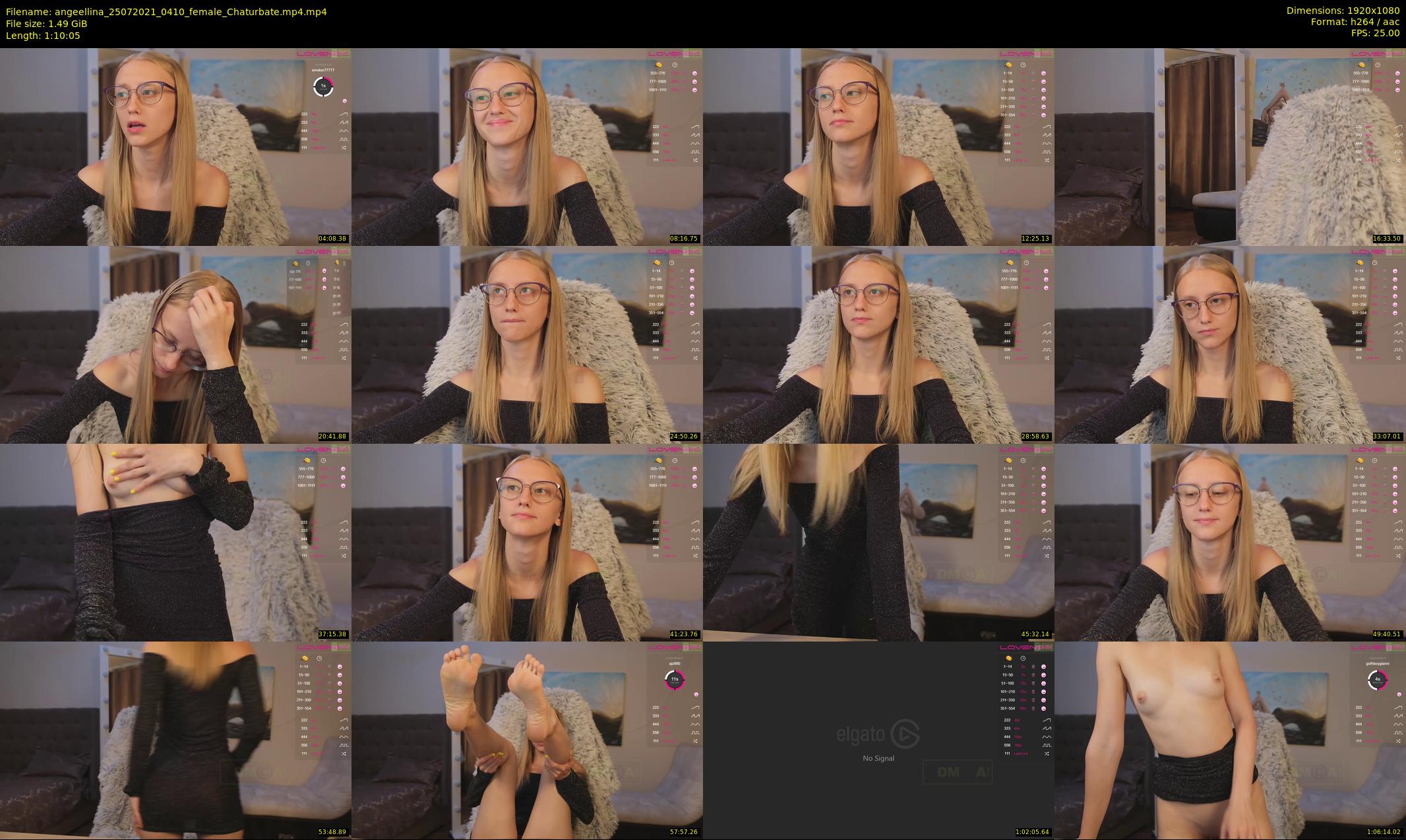 angeellina — 71 minute Chaturbate female cam show recording, 1080p, Jul 25, 2021