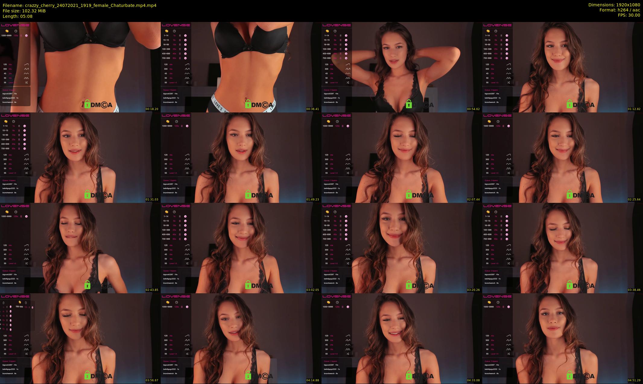 crazzy_cherry — 6 minute Chaturbate female cam show recording, 1080p, Jul 24, 2021