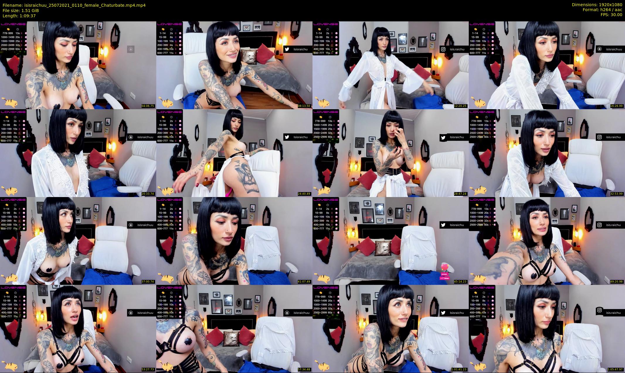 isisraichuu — 70 minute Chaturbate female cam show recording, 1080p, Jul 25, 2021