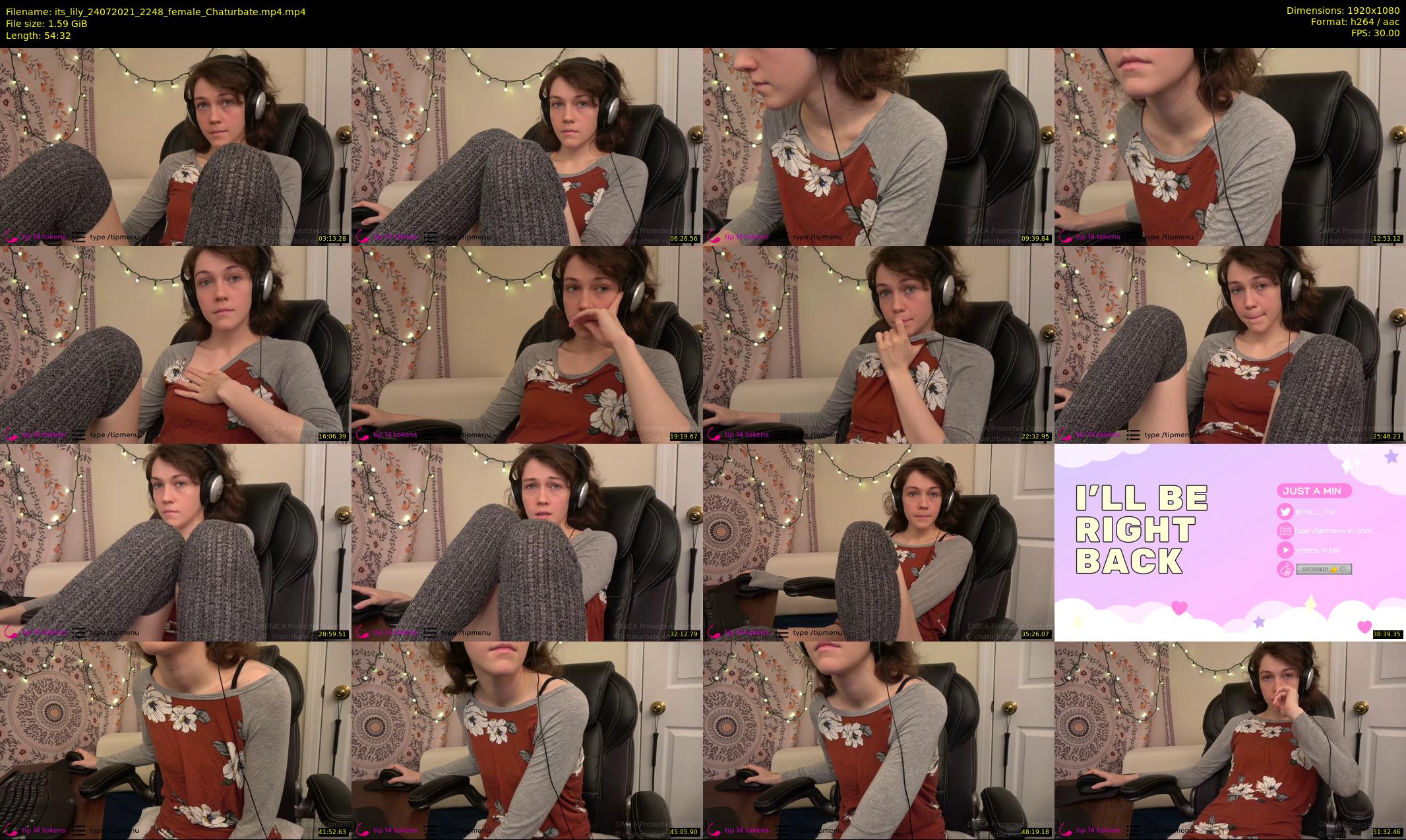 its_lily — 55 minute Chaturbate female cam show recording, 1080p, Jul 24, 2021