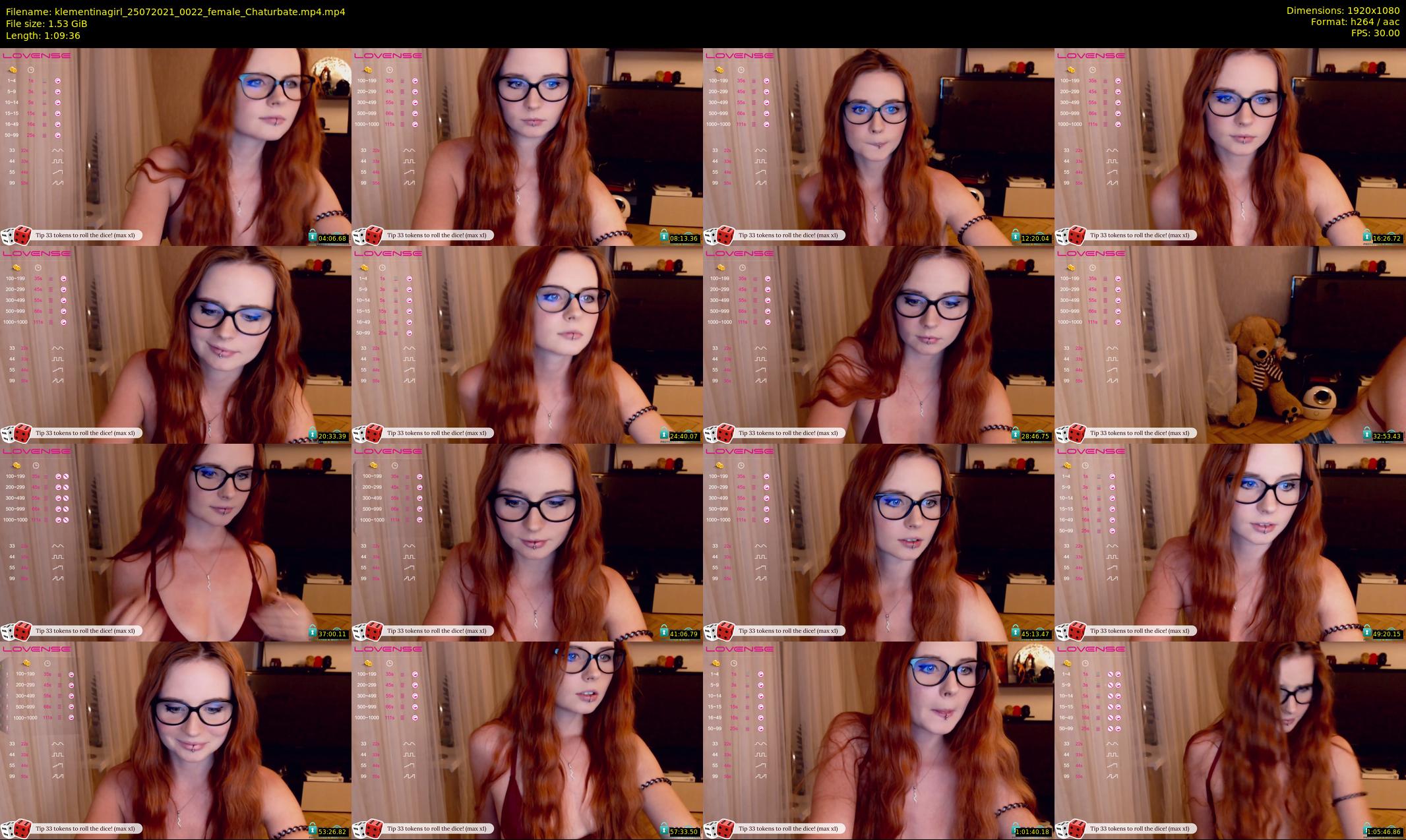 klementinagirl — 70 minute Chaturbate female cam show recording, 1080p, Jul 25, 2021