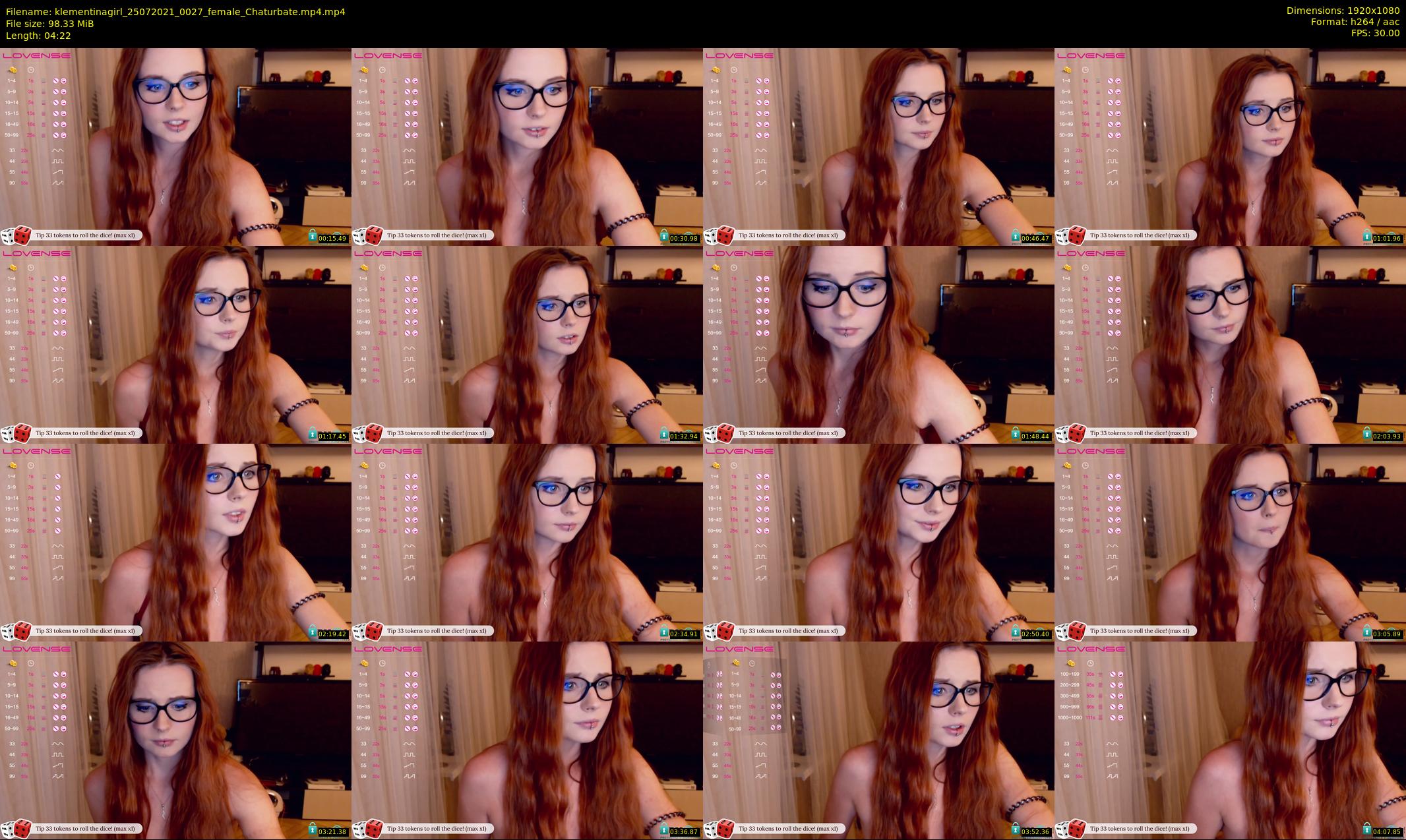 klementinagirl — 5 minute Chaturbate female cam show recording, 1080p, Jul 25, 2021