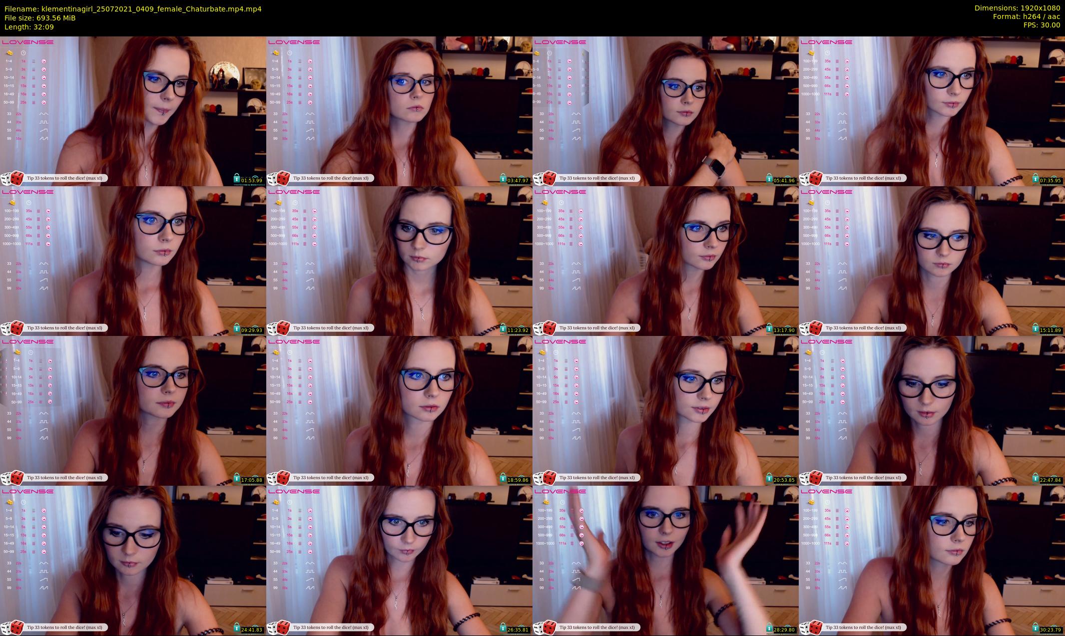 klementinagirl — 33 minute Chaturbate female cam show recording, 1080p, Jul 25, 2021