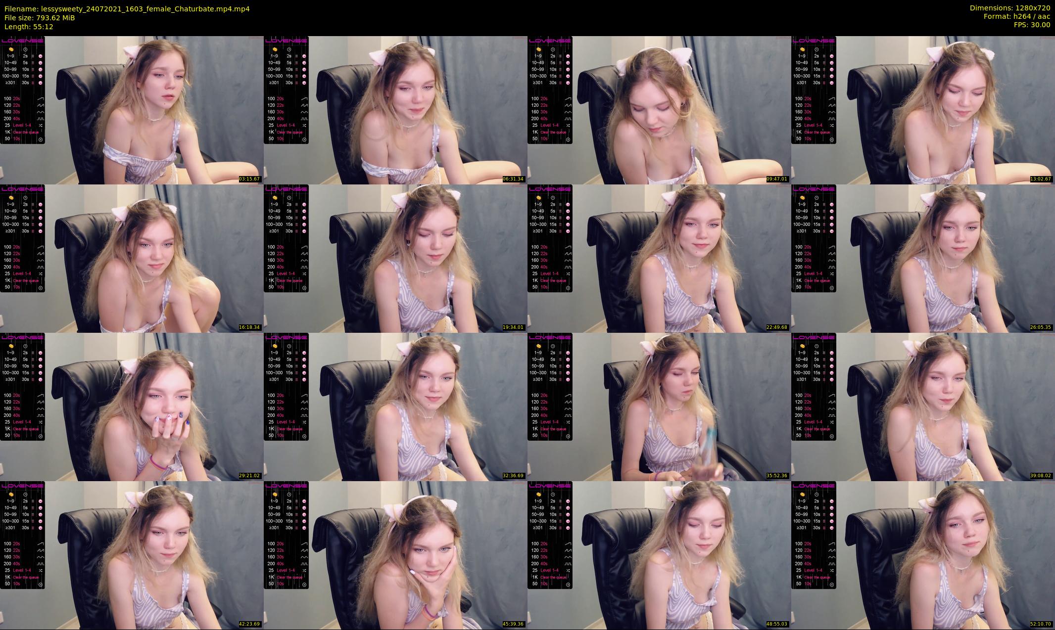 lessysweety — 56 minute Chaturbate female cam show recording, 720p, Jul 24, 2021