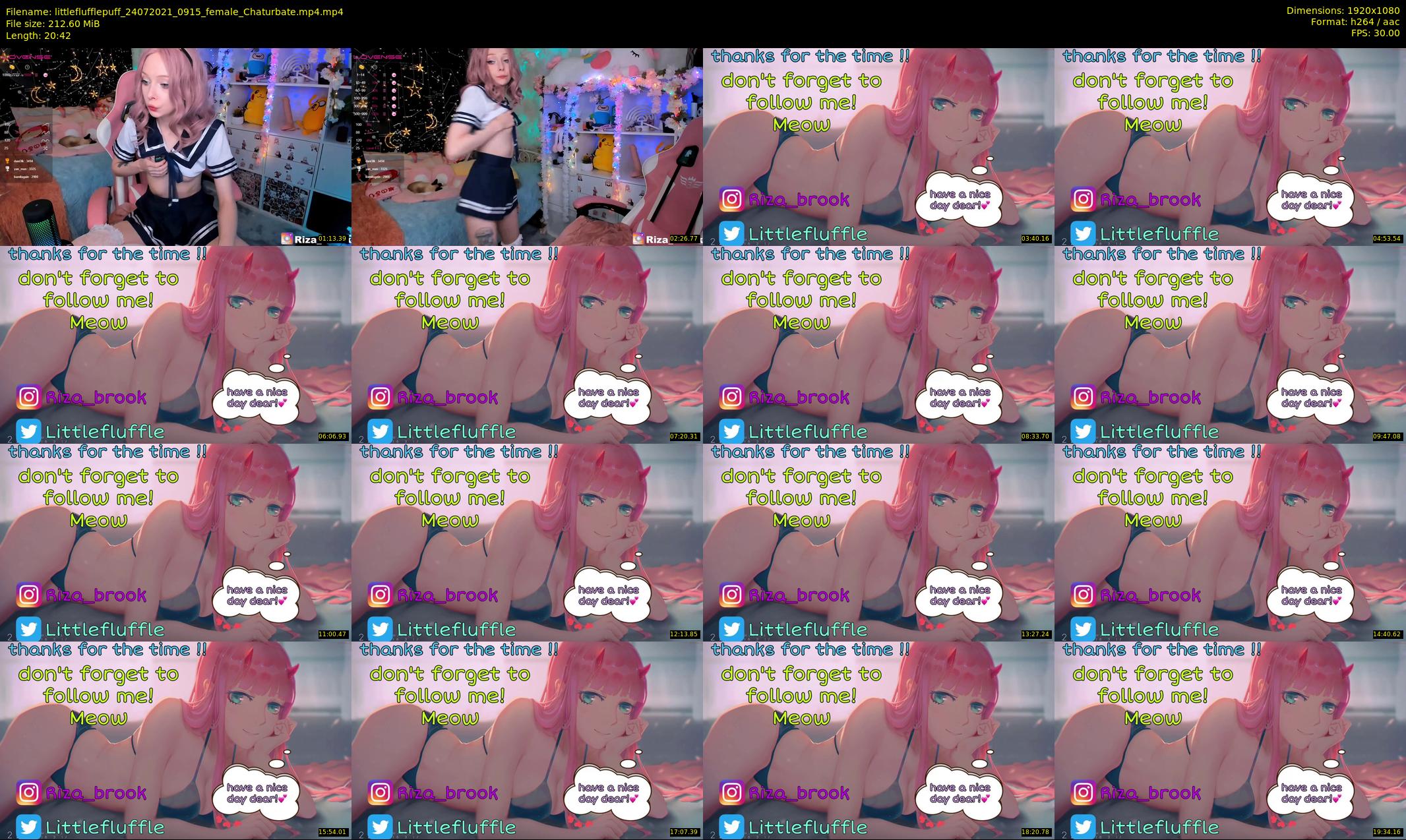 littleflufflepuff — 21 minute Chaturbate female cam show recording, 1080p, Jul 24, 2021