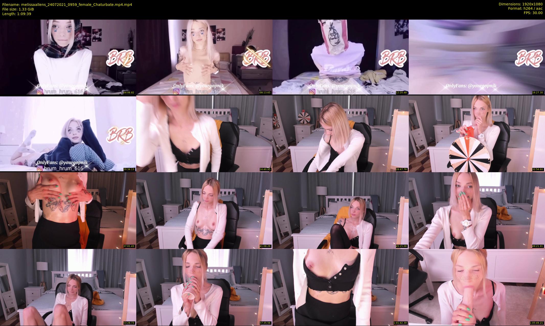 melissaallens — 70 minute Chaturbate female cam show recording, 1080p, Jul 24, 2021