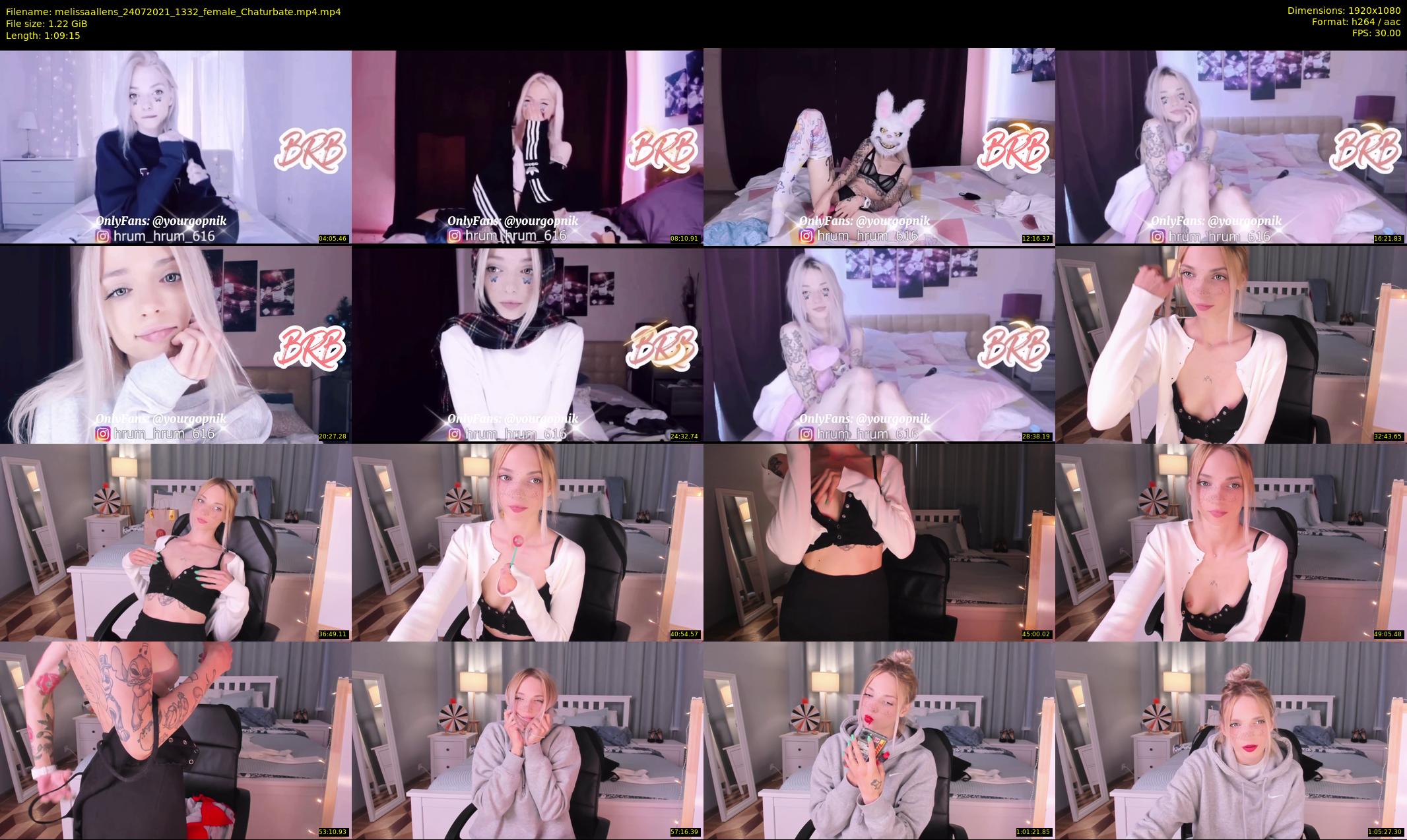 melissaallens — 70 minute Chaturbate female cam show recording, 1080p, Jul 24, 2021