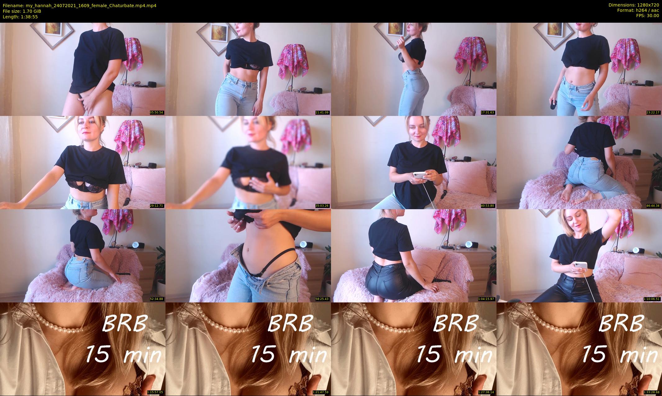 my_hannah — 99 minute Chaturbate female cam show recording, 720p, Jul 24, 2021