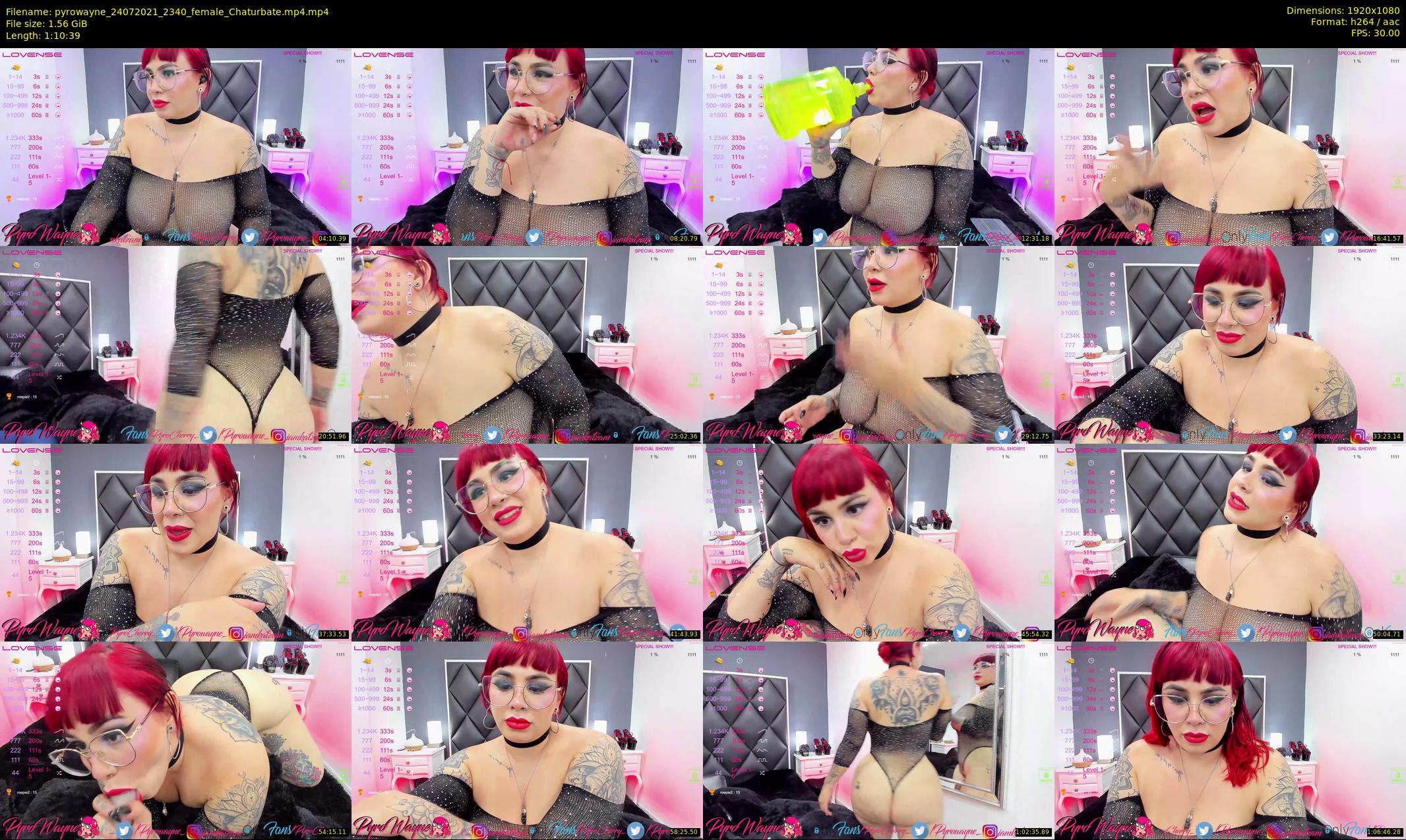 pyrowayne — 71 minute Chaturbate female cam show recording, 1080p, Jul 24, 2021