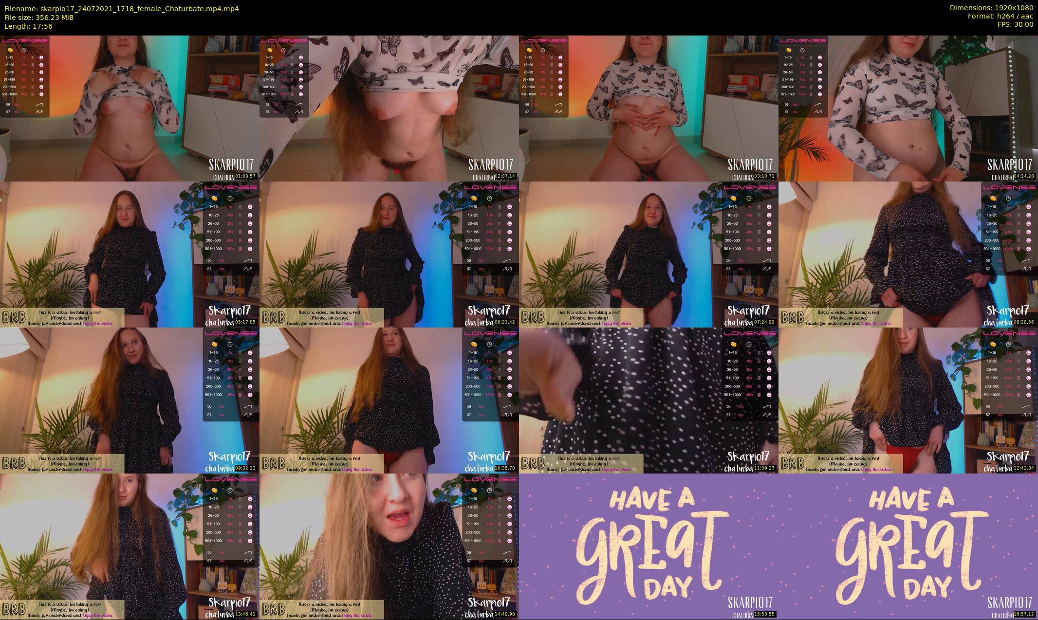 skarpio17 — 18 minute Chaturbate female cam show recording, 1080p, Jul 24, 2021