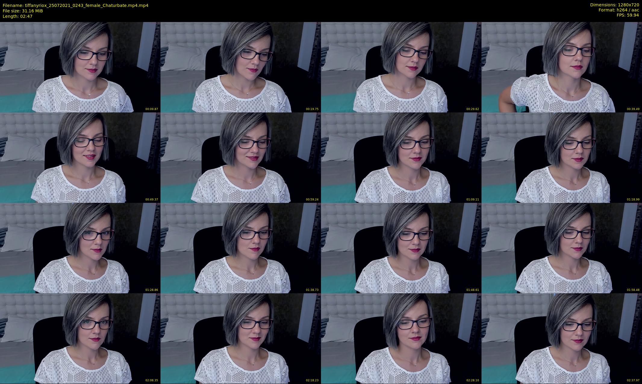 tiffanyriox — 3 minute Chaturbate female cam show recording, 720p, Jul 25, 2021
