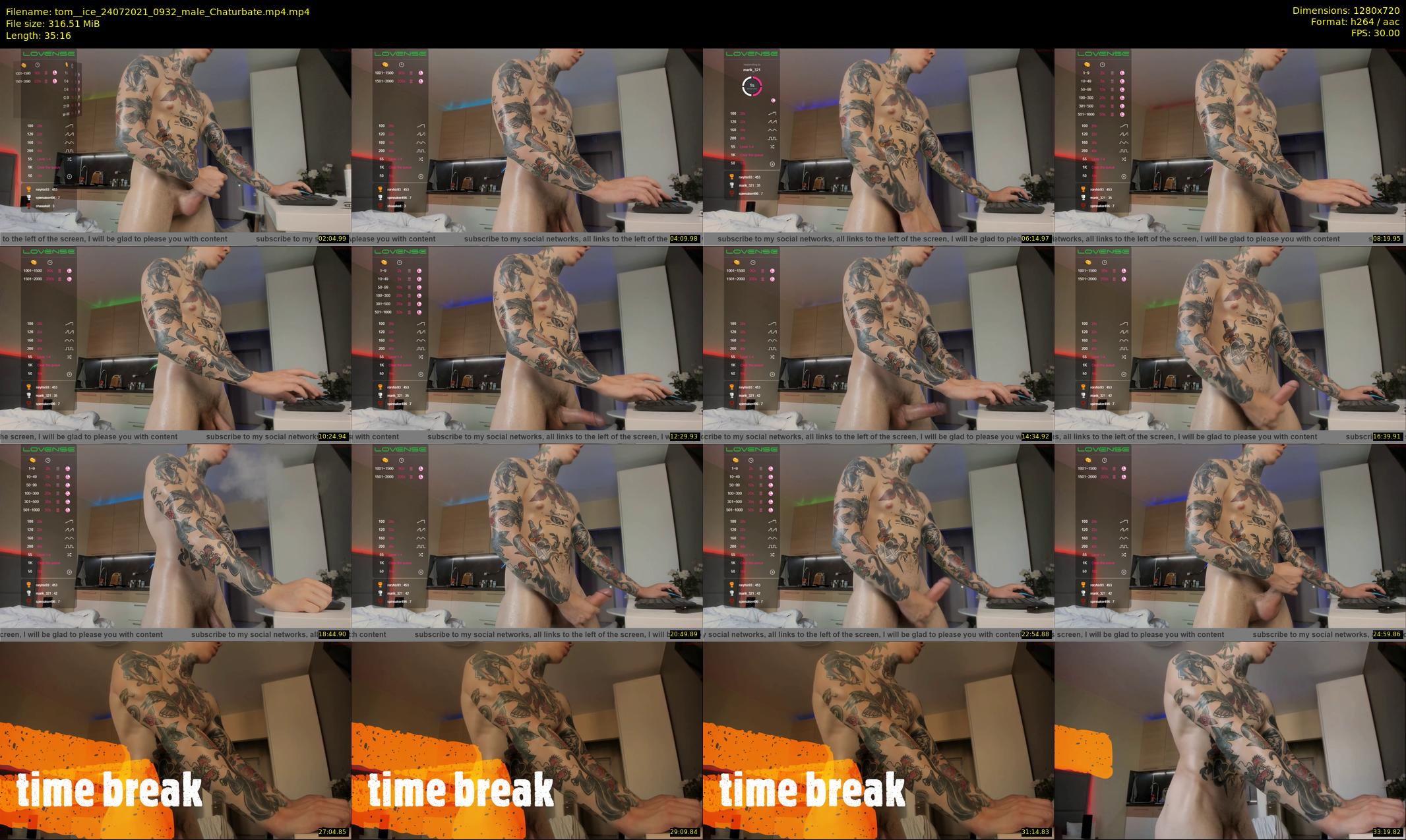tom__ice — 36 minute Chaturbate male cam show recording, 720p, Jul 24, 2021
