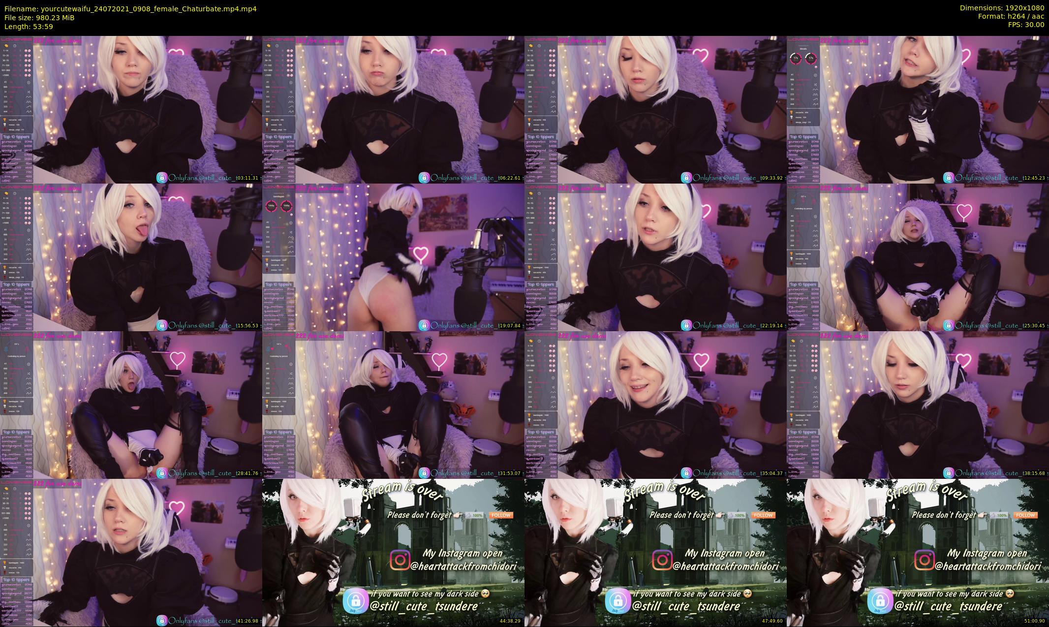 yourcutewaifu — 54 minute Chaturbate female cam show recording, 1080p, Jul 24, 2021