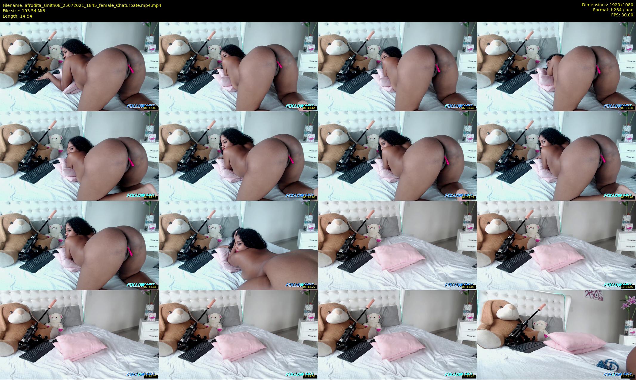afrodita_smith08 — 15 minute Chaturbate female cam show recording, 1080p, Jul 25, 2021