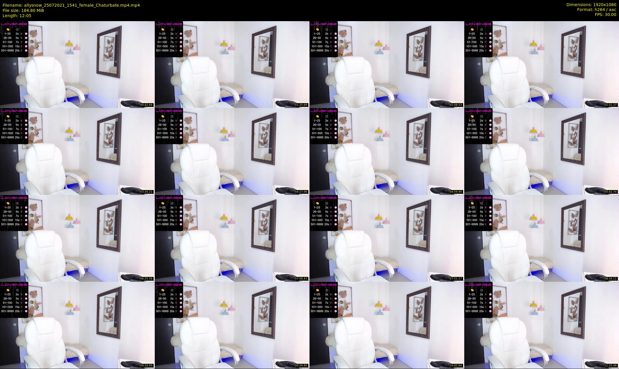 allysnow — 13 minute Chaturbate female cam show recording, 1080p, Jul 25, 2021