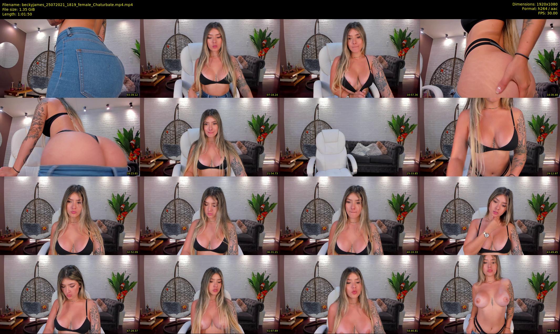 beckyjames — 62 minute Chaturbate female cam show recording, 1080p, Jul 25, 2021