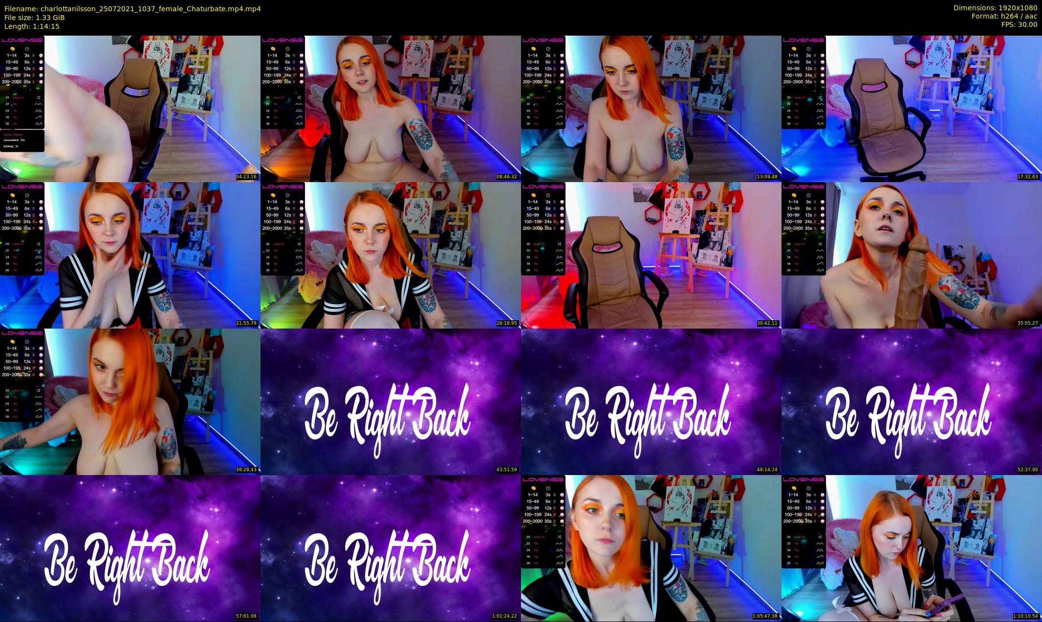 charlottanilsson — 75 minute Chaturbate female cam show recording, 1080p, Jul 25, 2021