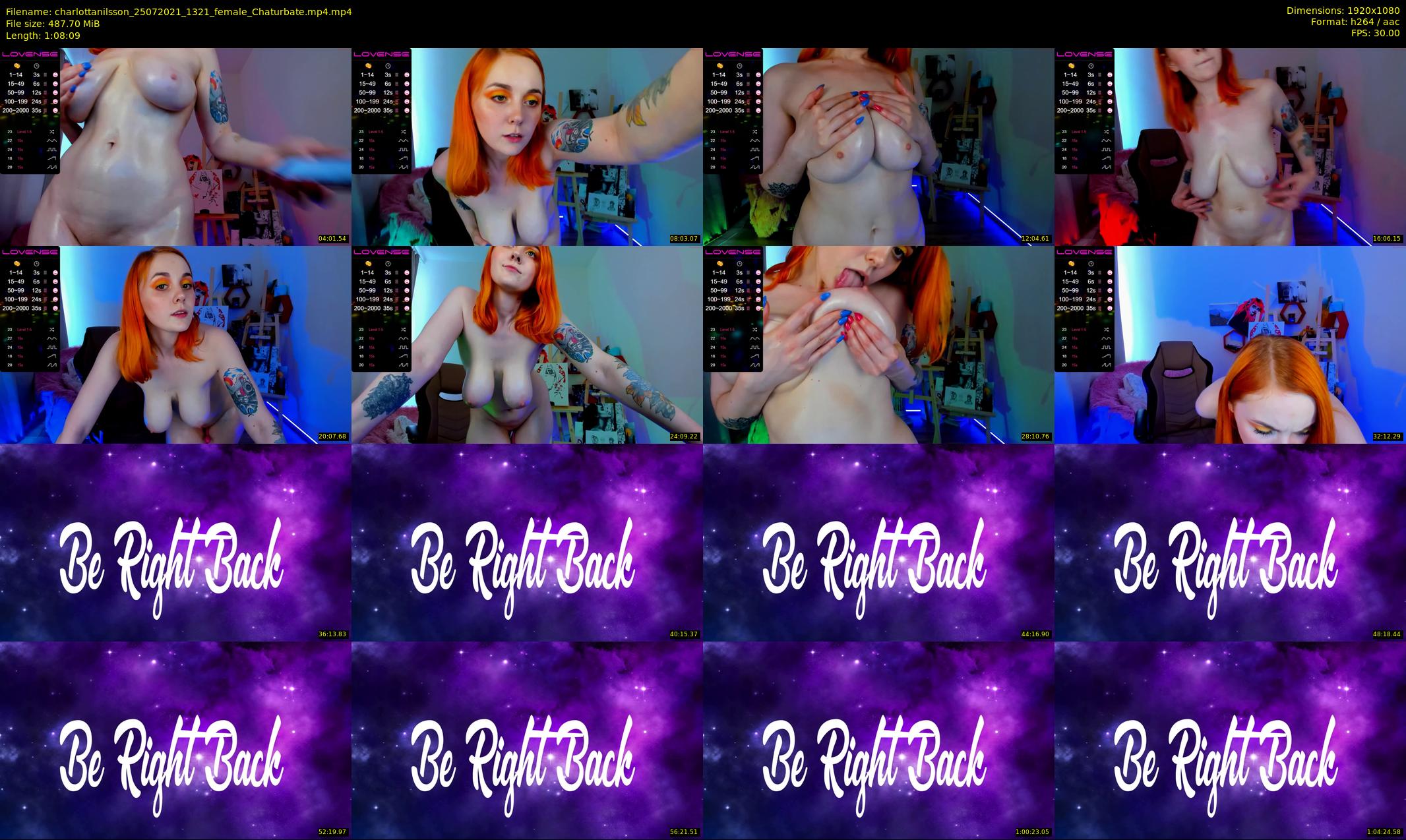 charlottanilsson — 69 minute Chaturbate female cam show recording, 1080p, Jul 25, 2021