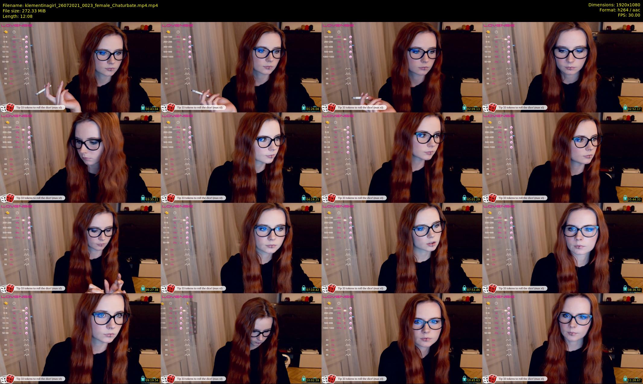 klementinagirl — 13 minute Chaturbate female cam show recording, 1080p, Jul 26, 2021