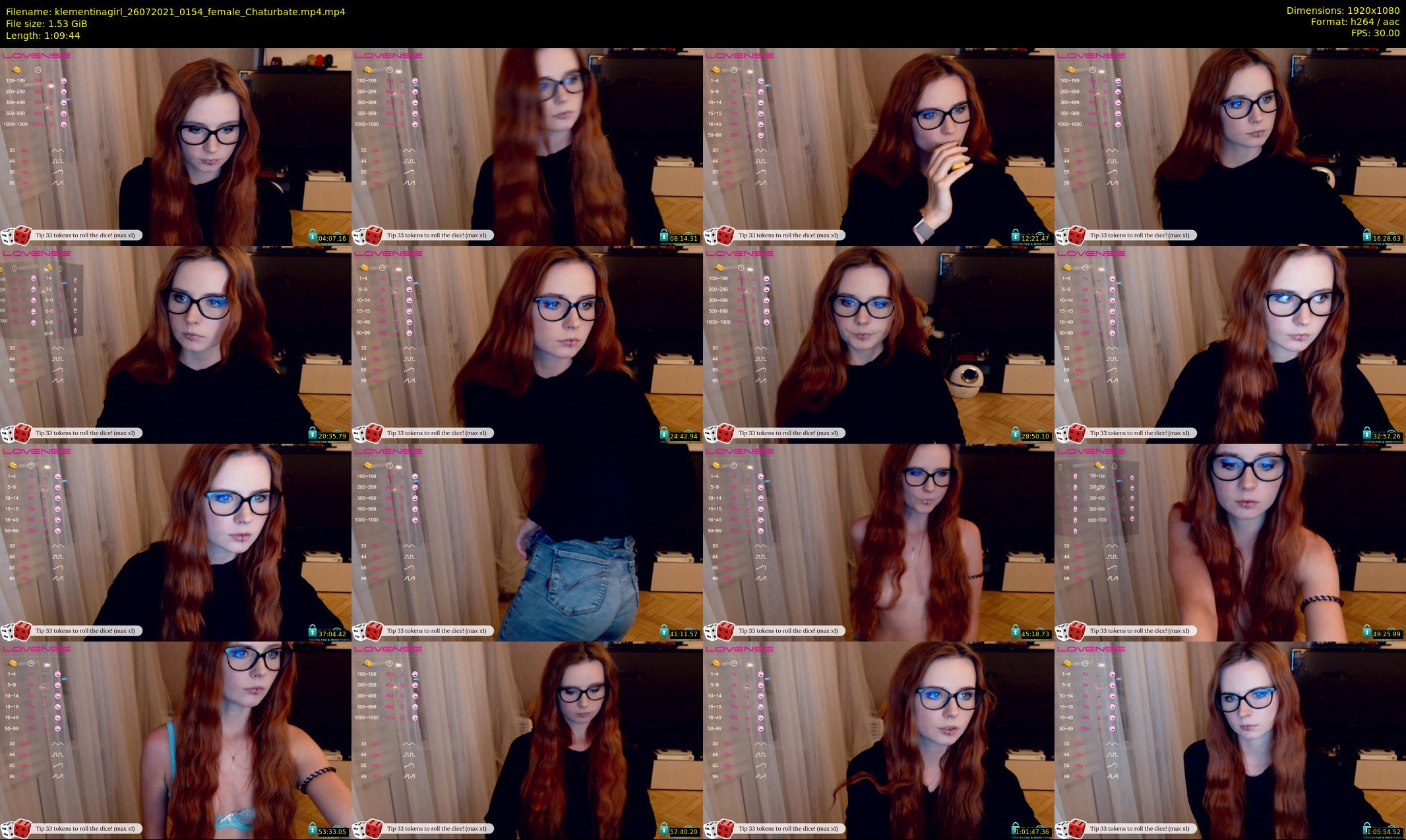 klementinagirl — 70 minute Chaturbate female cam show recording, 1080p, Jul 26, 2021