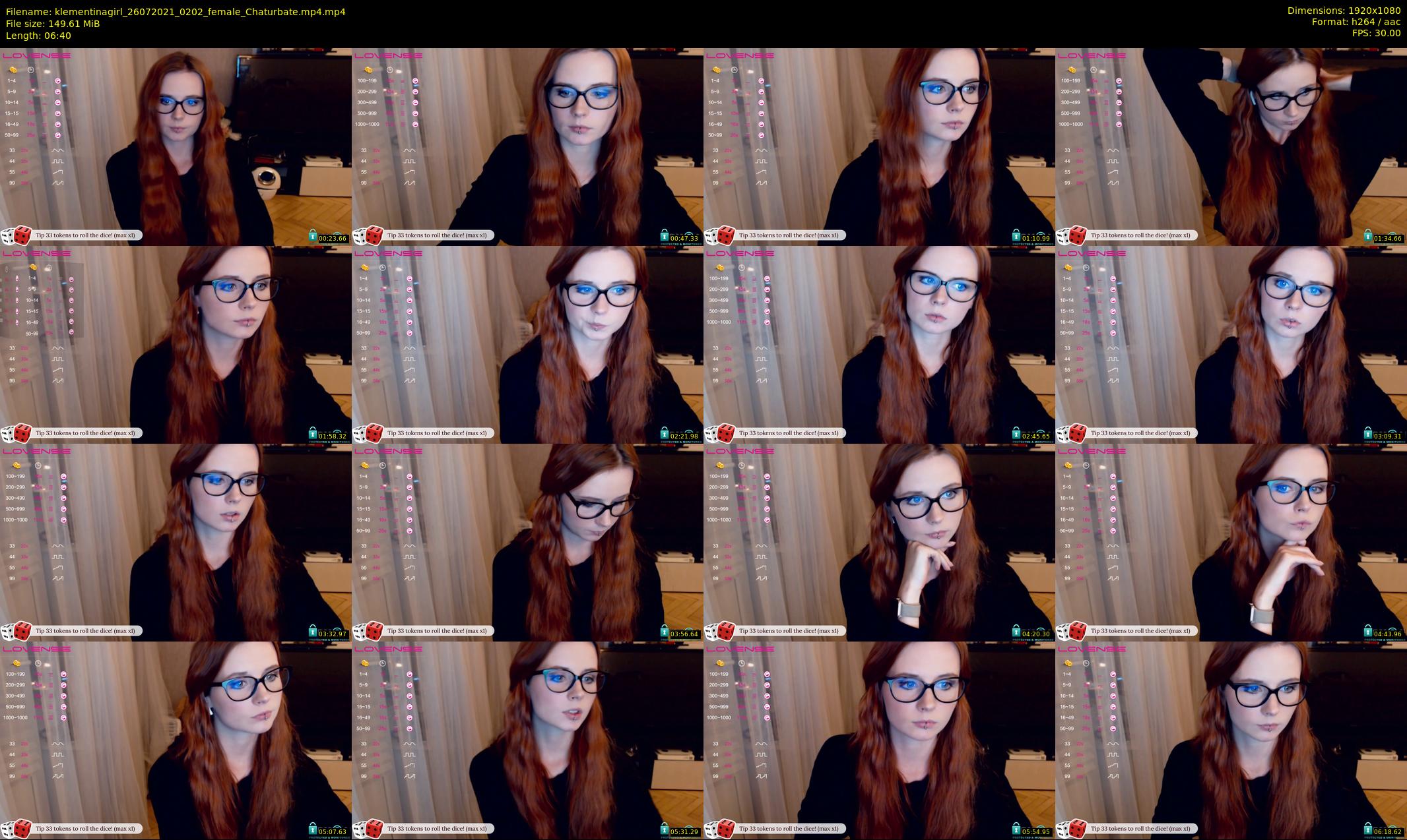 klementinagirl — 7 minute Chaturbate female cam show recording, 1080p, Jul 26, 2021