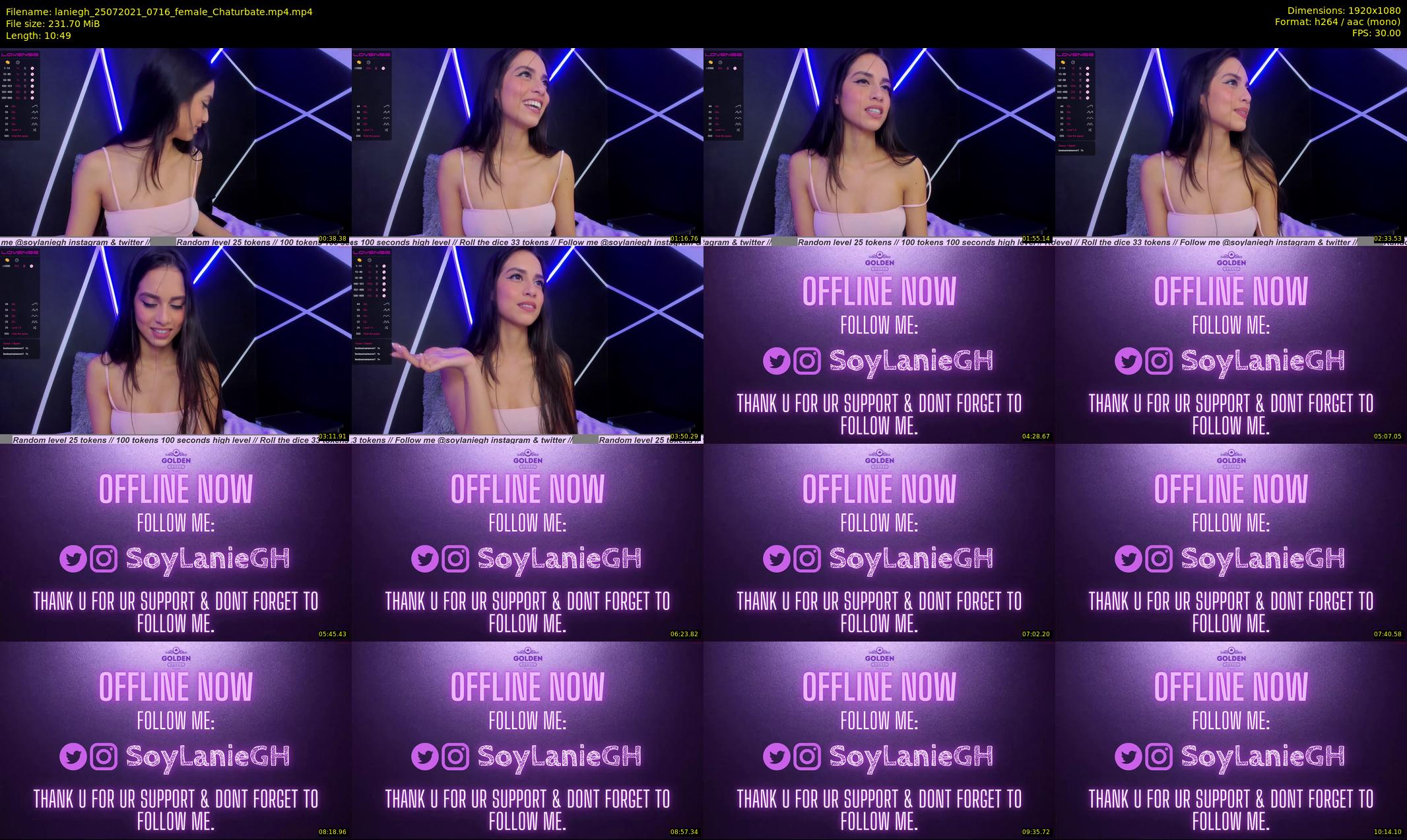 laniegh — 11 minute Chaturbate female cam show recording, 1080p, Jul 25, 2021