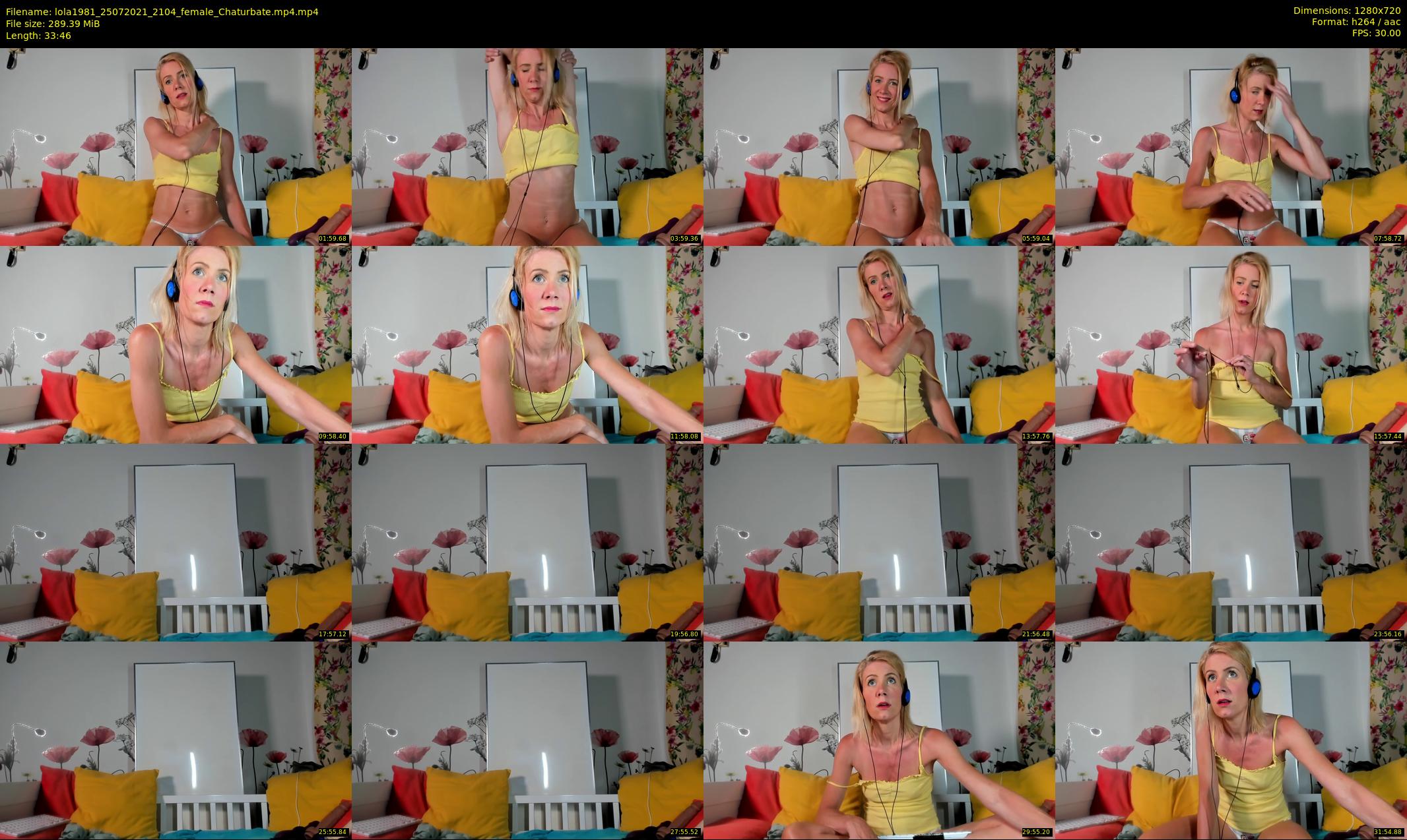 lola1981 — 34 minute Chaturbate female cam show recording, 720p, Jul 25, 2021