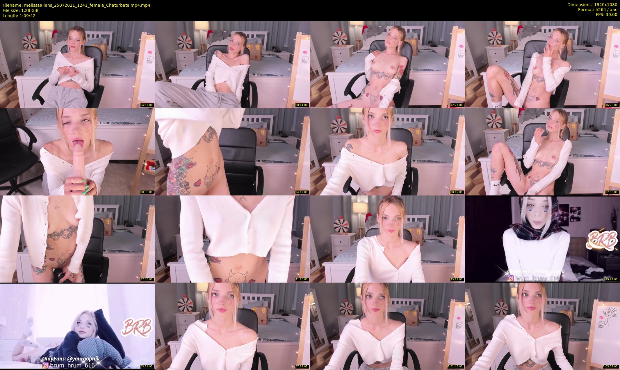 melissaallens — 70 minute Chaturbate female cam show recording, 1080p, Jul 25, 2021