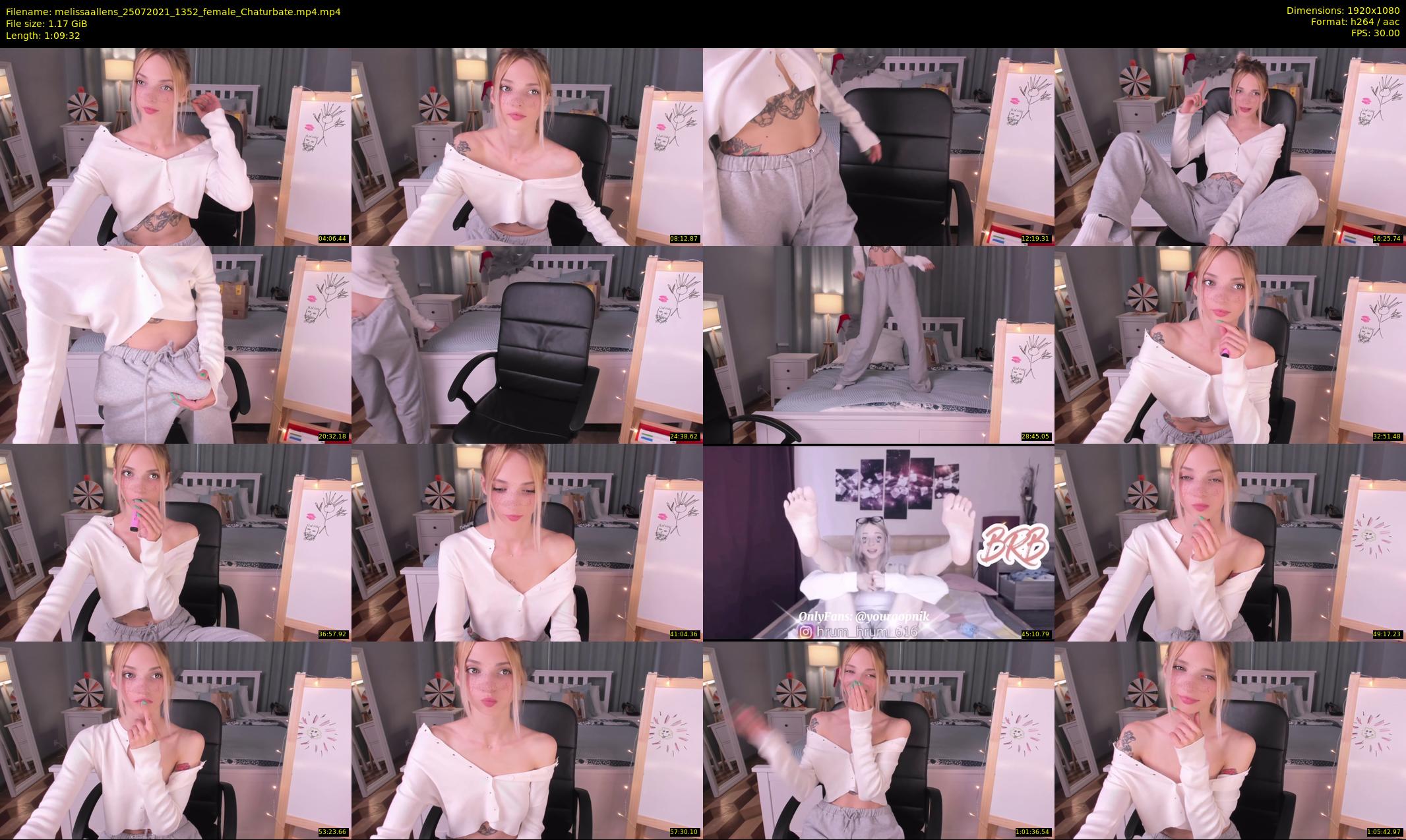 melissaallens — 70 minute Chaturbate female cam show recording, 1080p, Jul 25, 2021