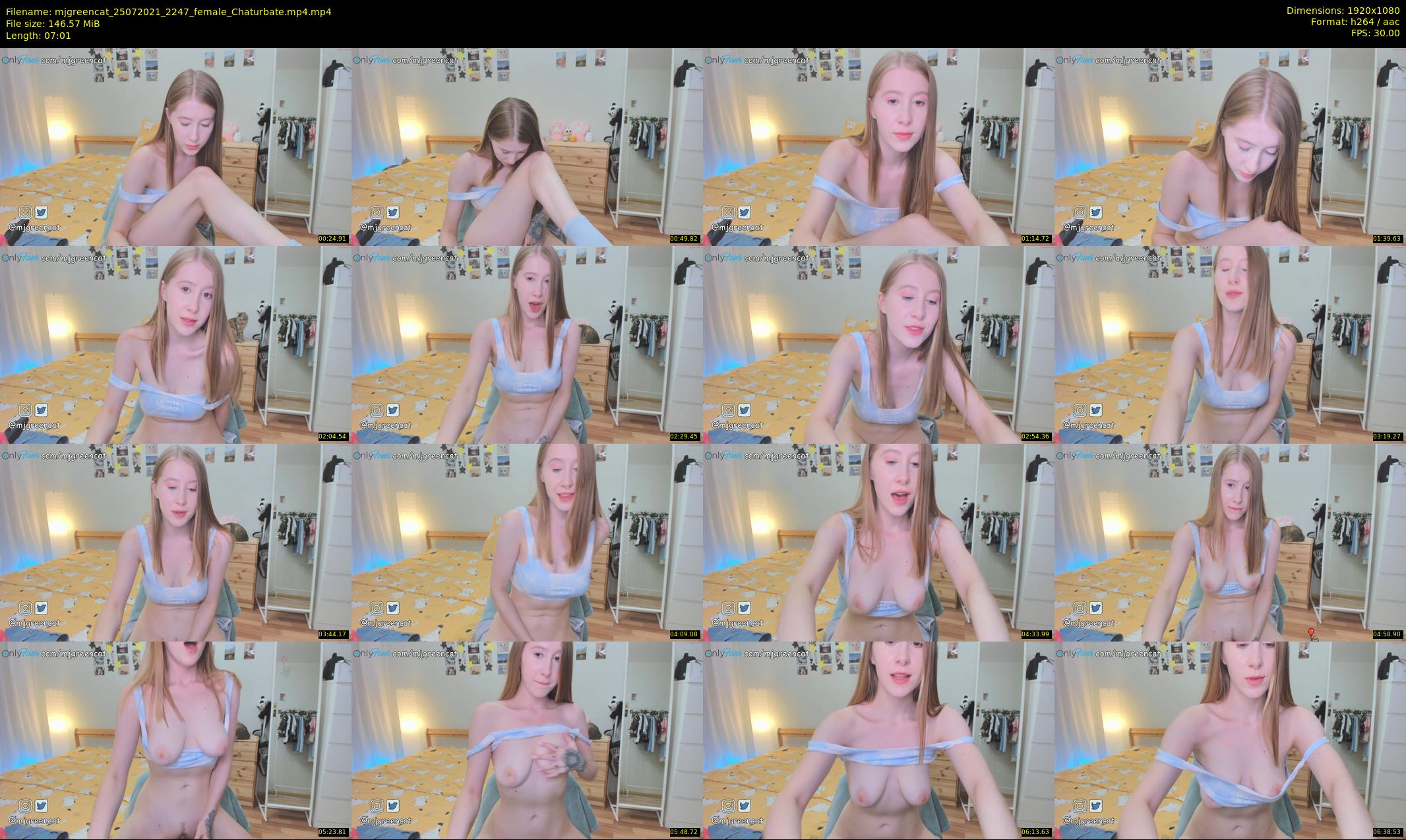 mjgreencat — 8 minute Chaturbate female cam show recording, 1080p, Jul 25, 2021