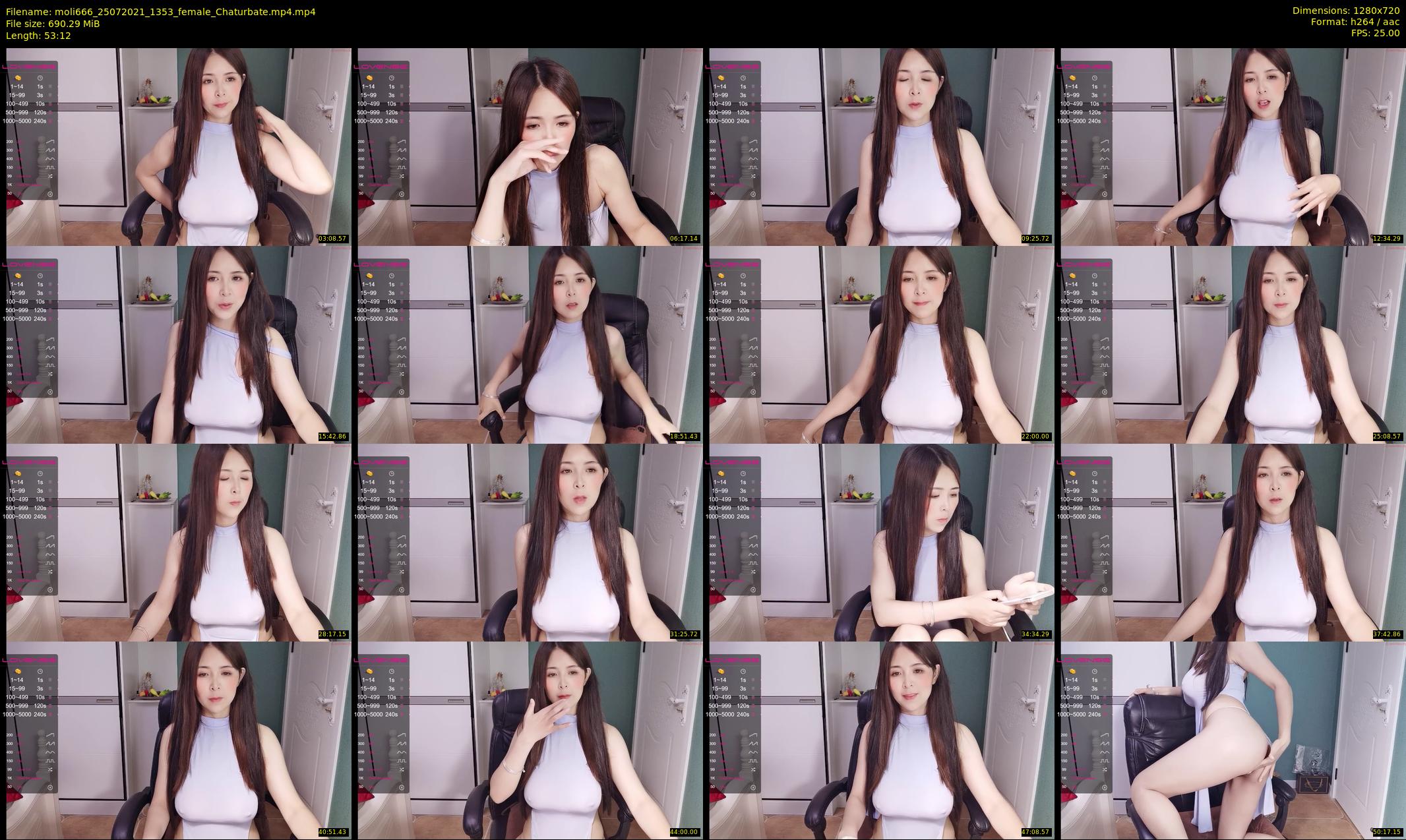 moli666 — 54 minute Chaturbate female cam show recording, 720p, Jul 25, 2021
