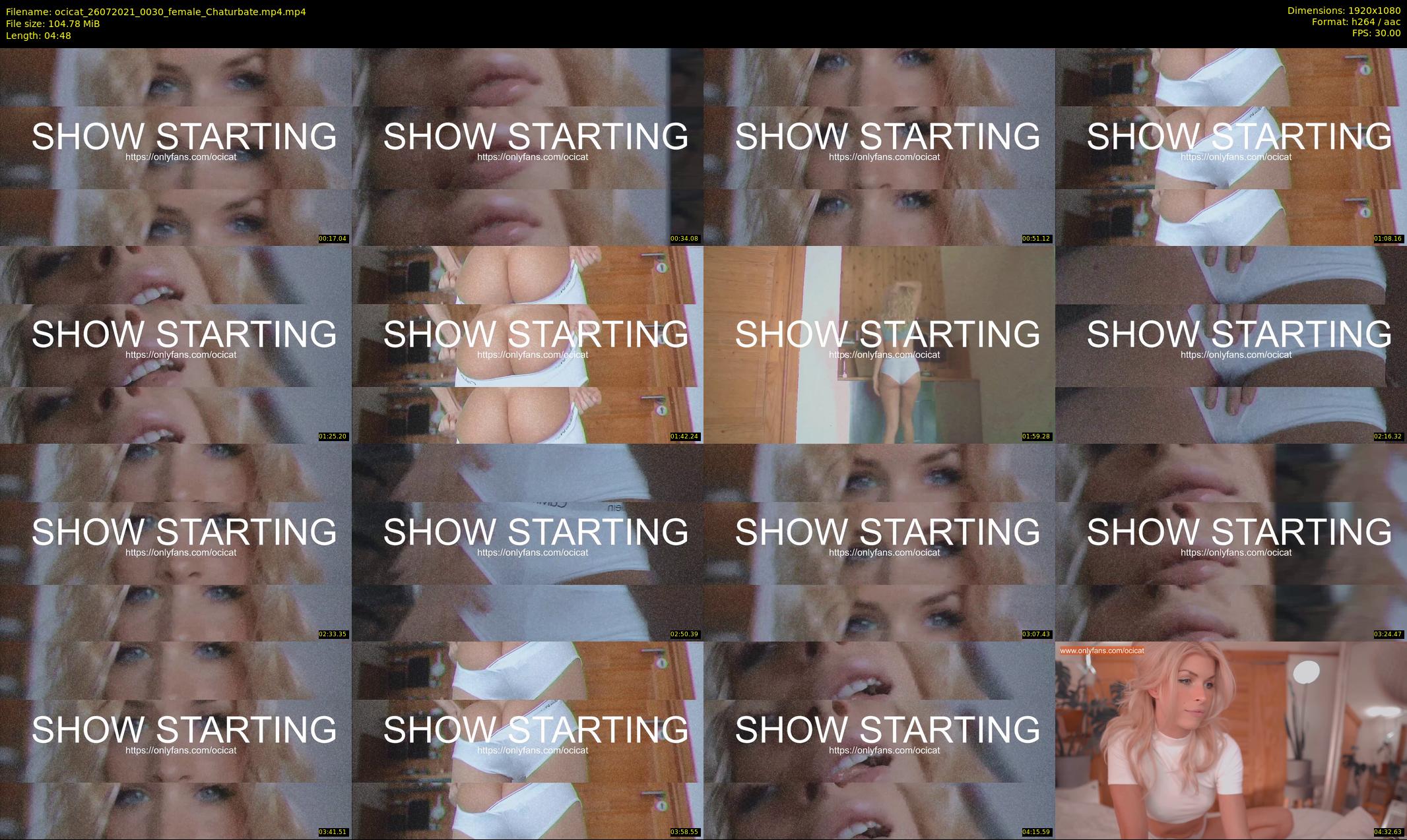 ocicat — 5 minute Chaturbate female cam show recording, 1080p, Jul 26, 2021
