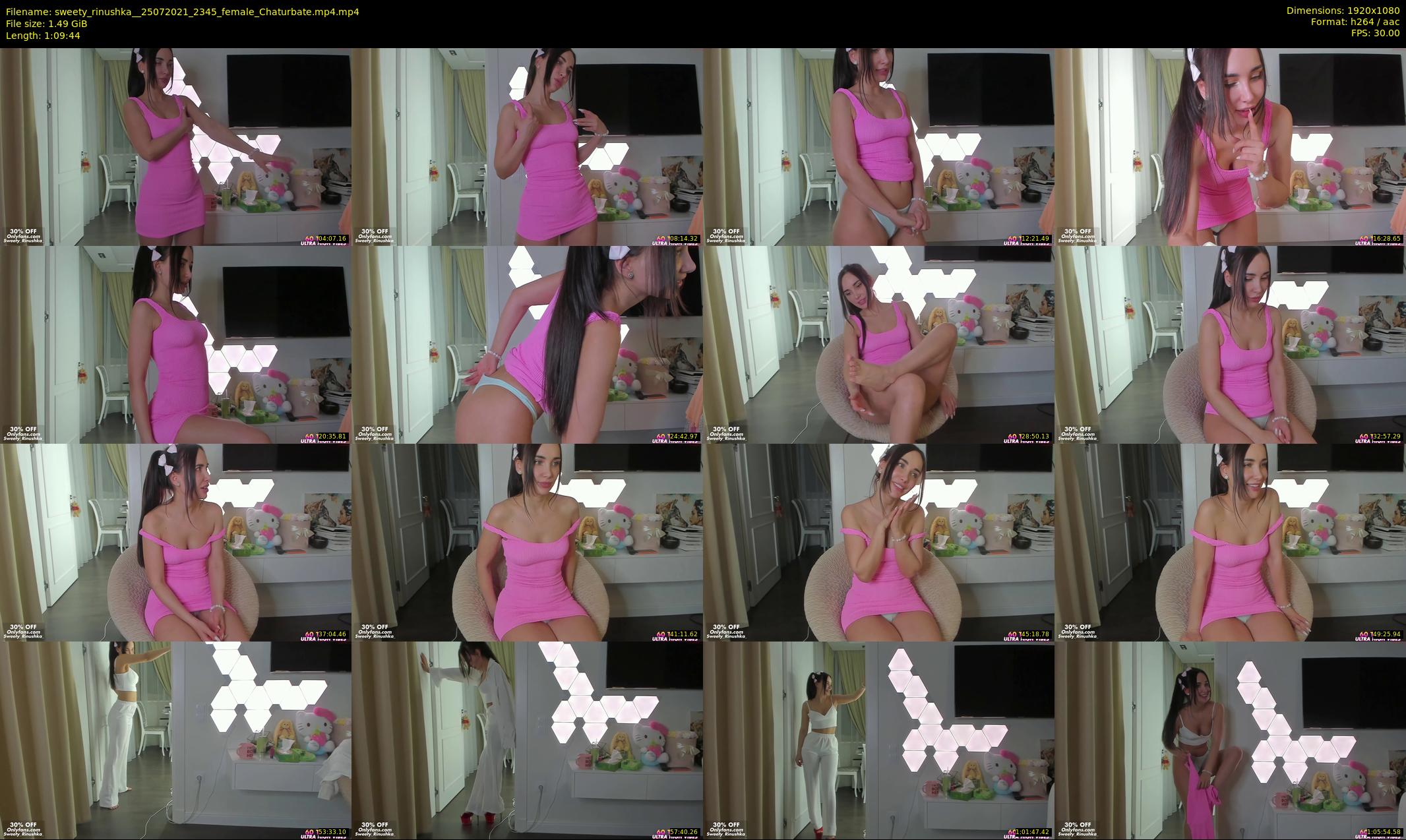 sweety_rinushka_ — 70 minute Chaturbate female cam show recording, 1080p, Jul 25, 2021