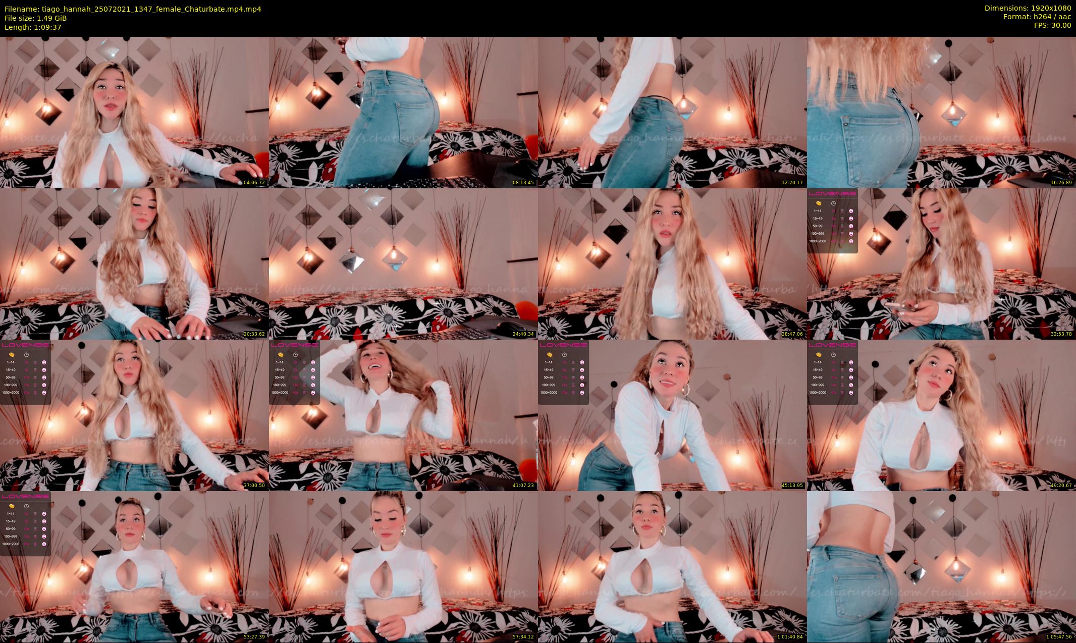 tiago_hannah — 70 minute Chaturbate couple cam show recording, 1080p, Jul 25, 2021