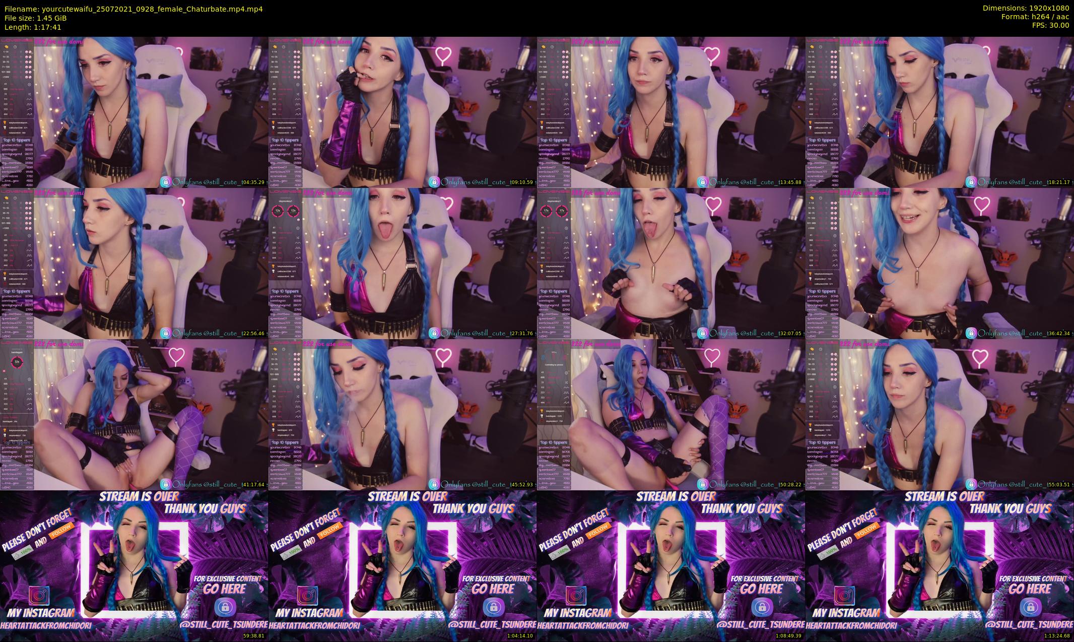 yourcutewaifu — 78 minute Chaturbate female cam show recording, 1080p, Jul 25, 2021