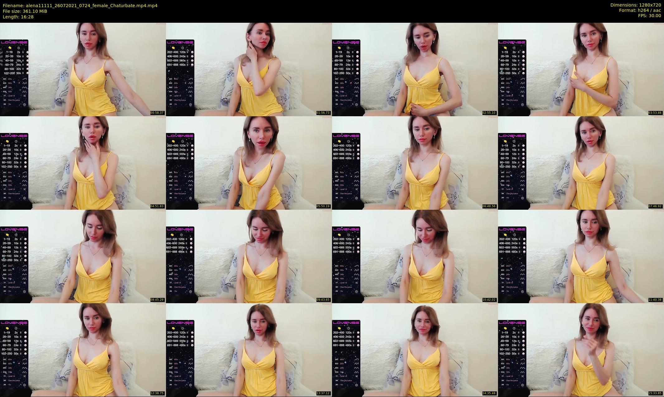 alena11111 — 17 minute Chaturbate female cam show recording, 720p, Jul 26, 2021