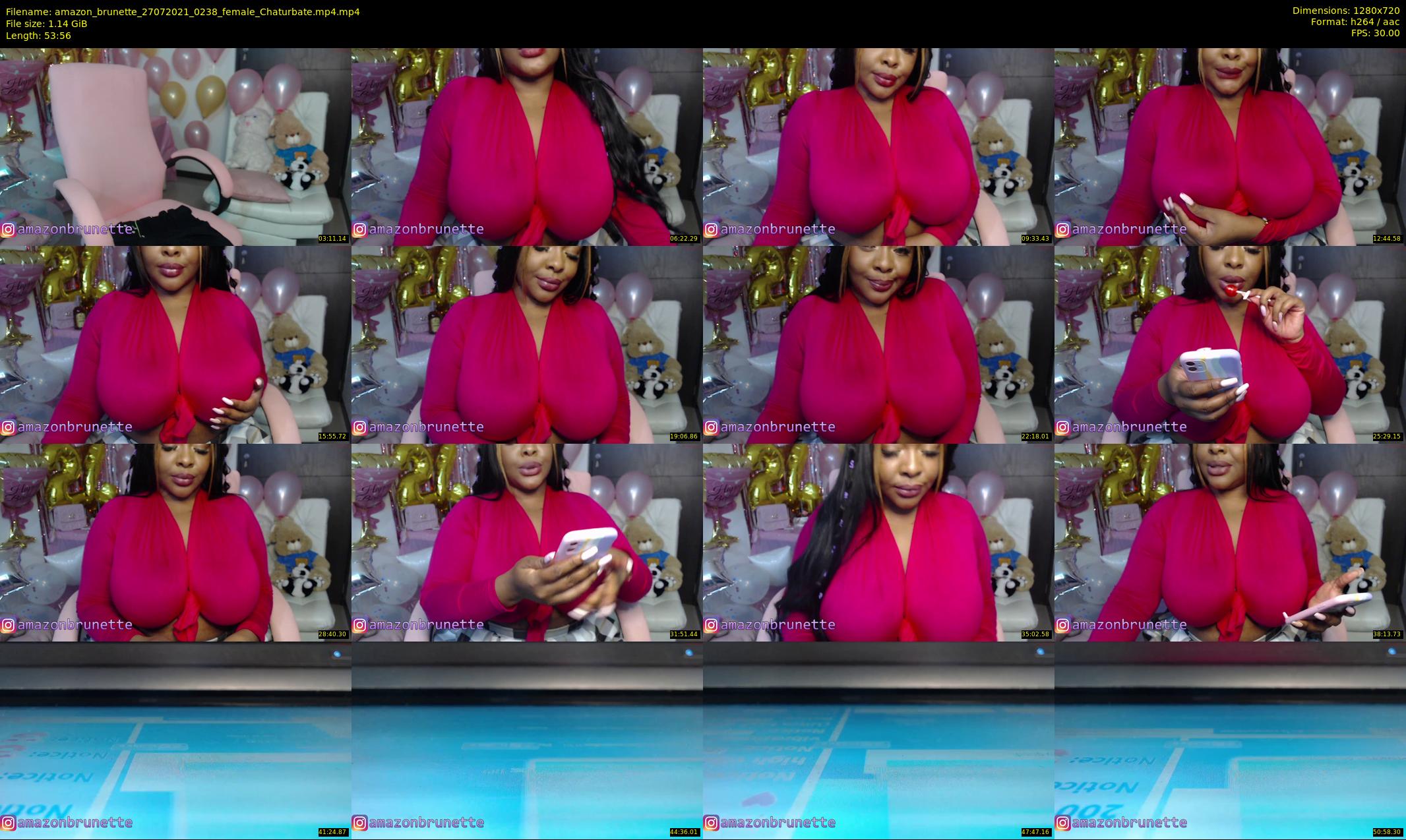 amazon_brunette — 54 minute Chaturbate female cam show recording, 720p, Jul 27, 2021