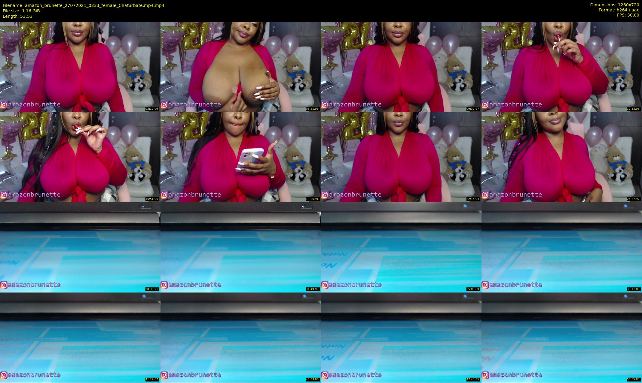 amazon_brunette — 54 minute Chaturbate female cam show recording, 720p, Jul 27, 2021