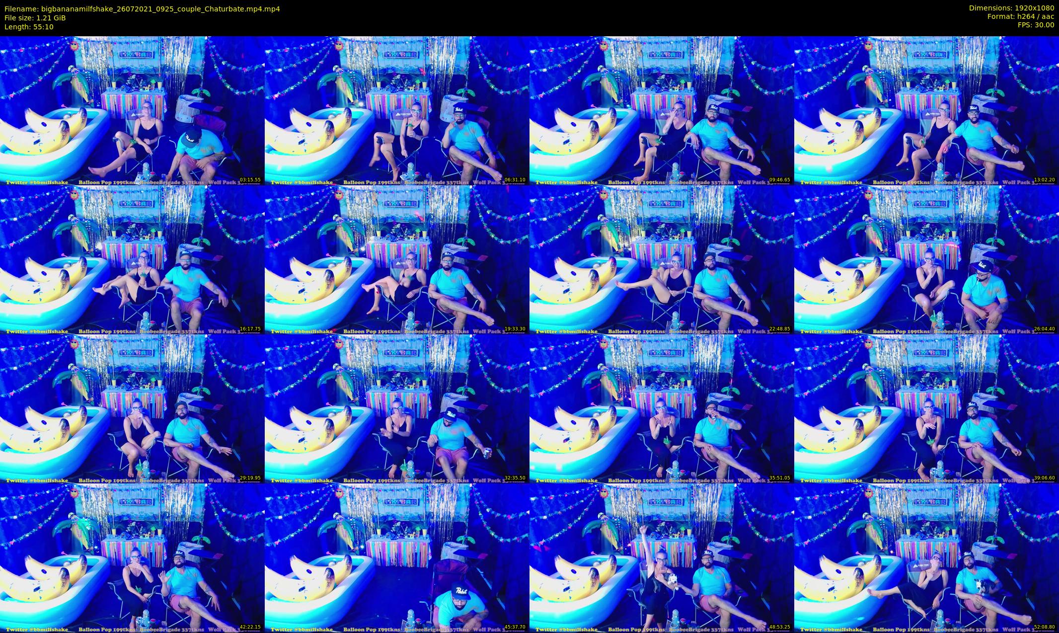 bigbananamilfshake — 56 minute Chaturbate couple cam show recording, 1080p, Jul 26, 2021
